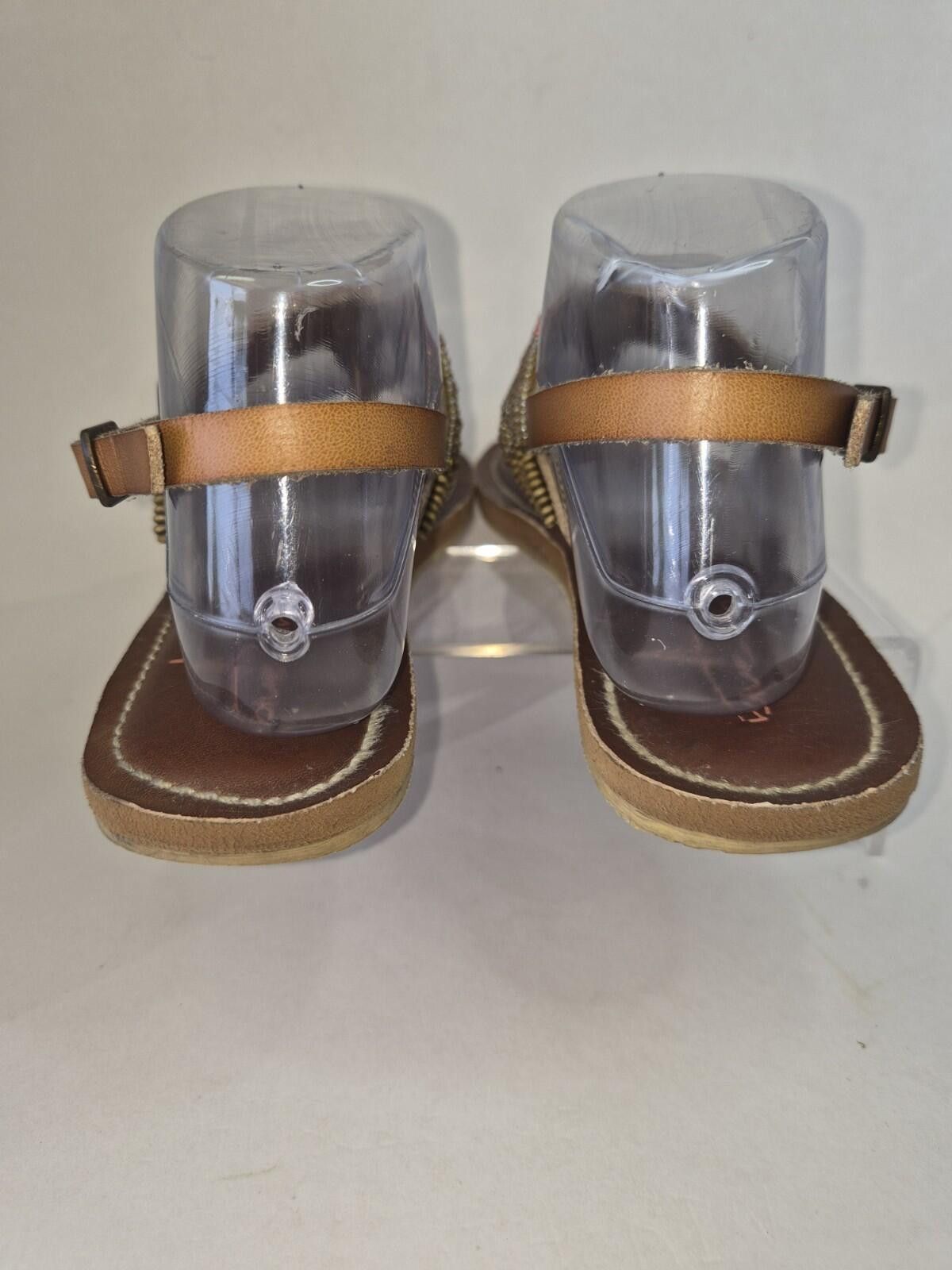 Other Blue Fin Womens Lori Tan Thong Beads Sandals Boho Summer Sz8 Size US 8 / IT 38 - 6 Thumbnail
