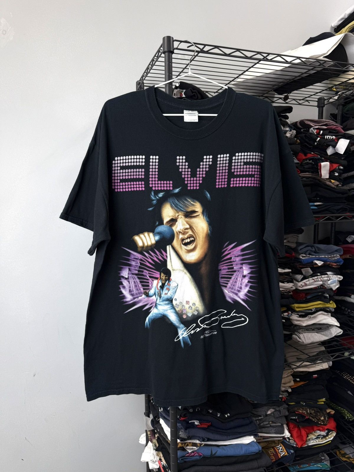 Band Tees Vintage 00s Elvis Presley American Classic Band Rock T Shirt Size US XL / EU 56 / 4 - 1 Thumbnail