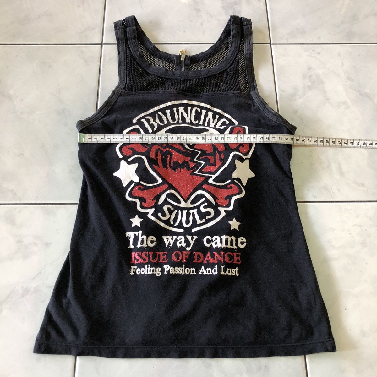 Other Bouncing Souls Tank Top Mesh Fishnet Studded Punk Rock Style Size S / US 4 / IT 40 - 10 Thumbnail
