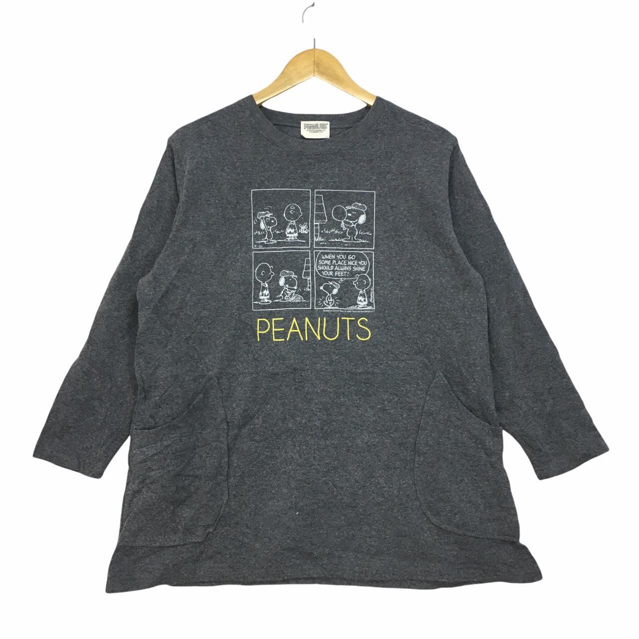 Peanuts Vtg PEANUTS Snoopy Crewneck Fleece Sweatshirt Big Logo Size L / US 10 / IT 46 - 1 Thumbnail