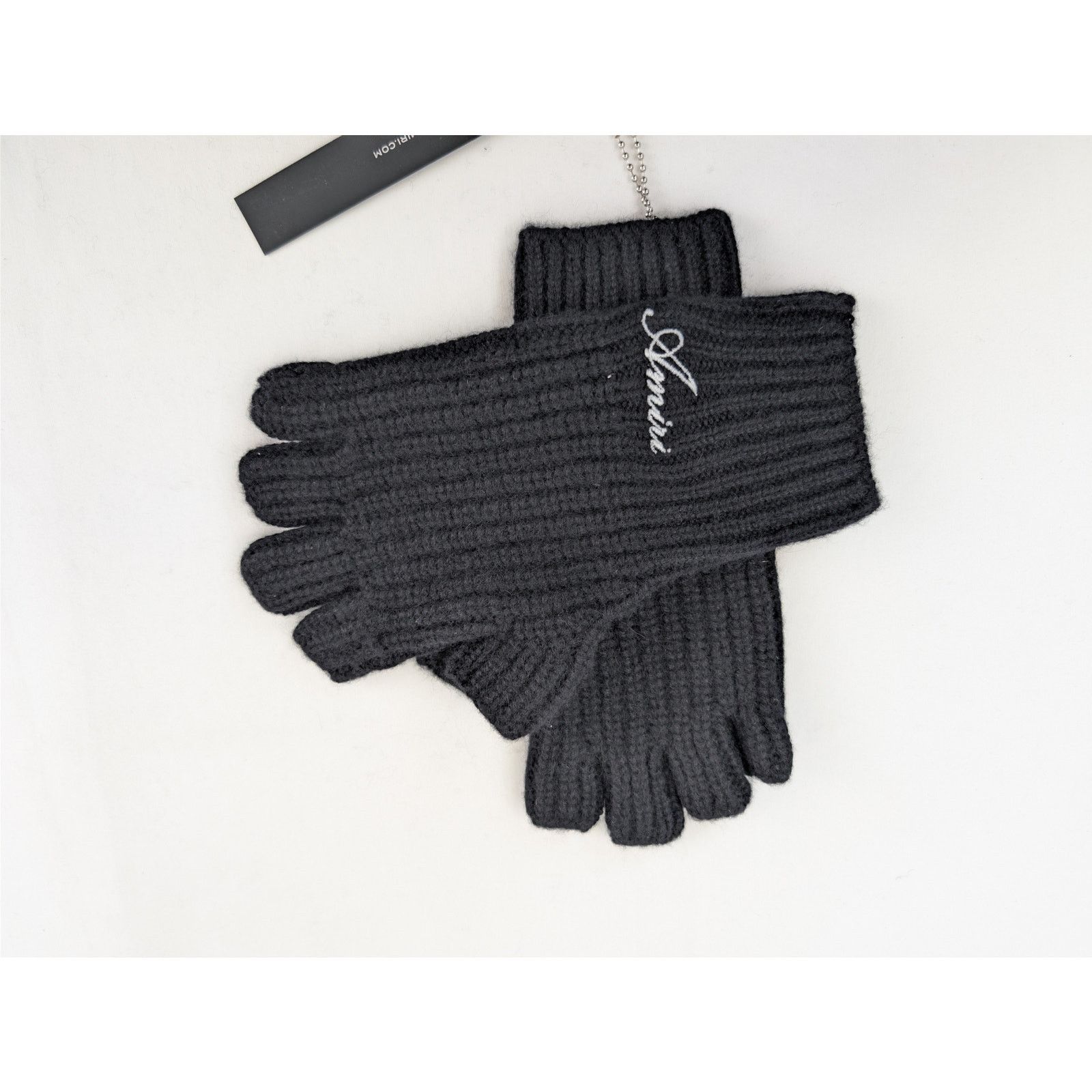 Amiri o1rshd1 Q:5 / Size: OS / Cashmere Fingerless Gloves in Black Size ONE SIZE - 5 Thumbnail