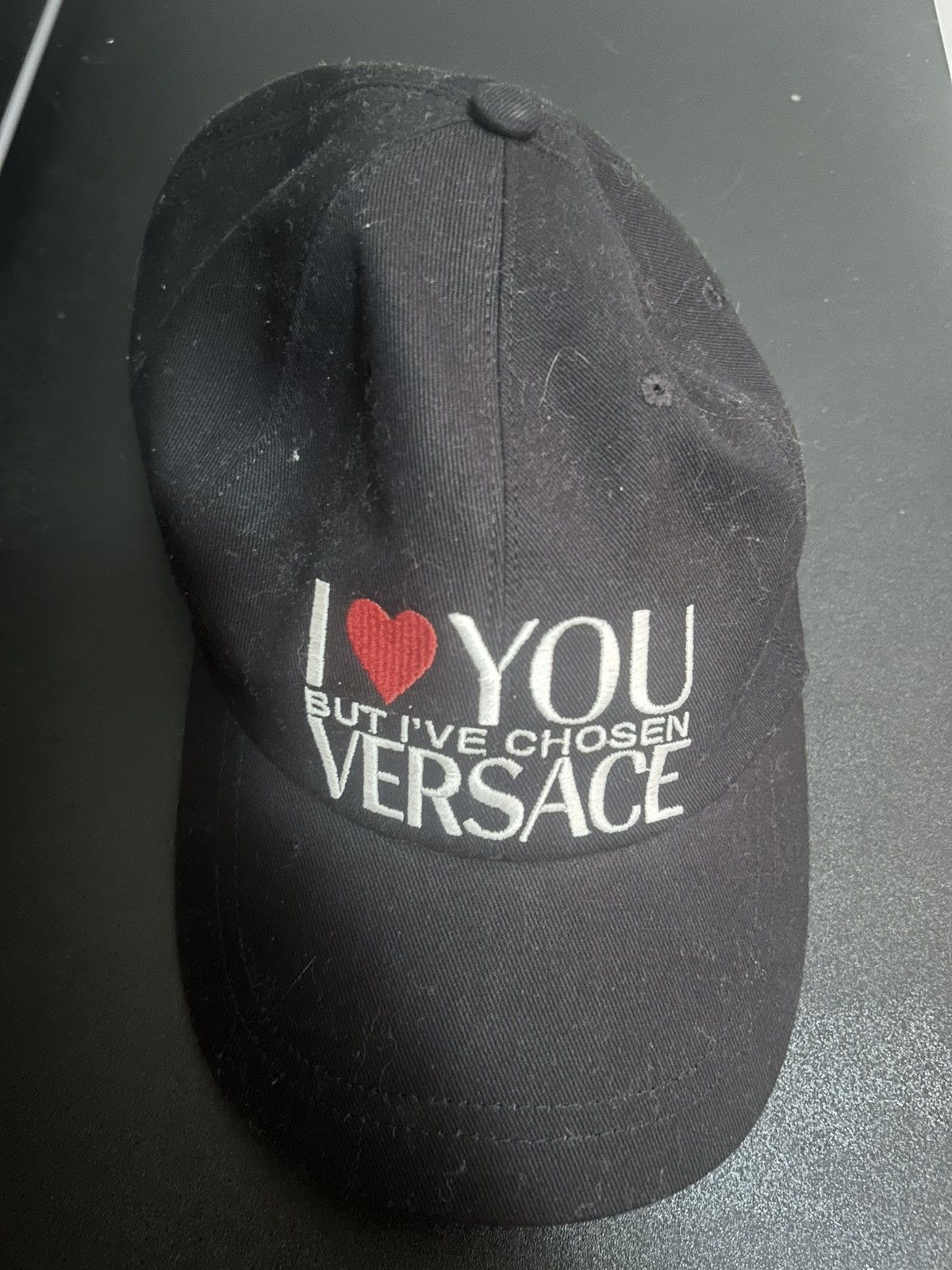 Versace Versace Black And Gold I Love You Cap Size ONE SIZE - 1 Thumbnail