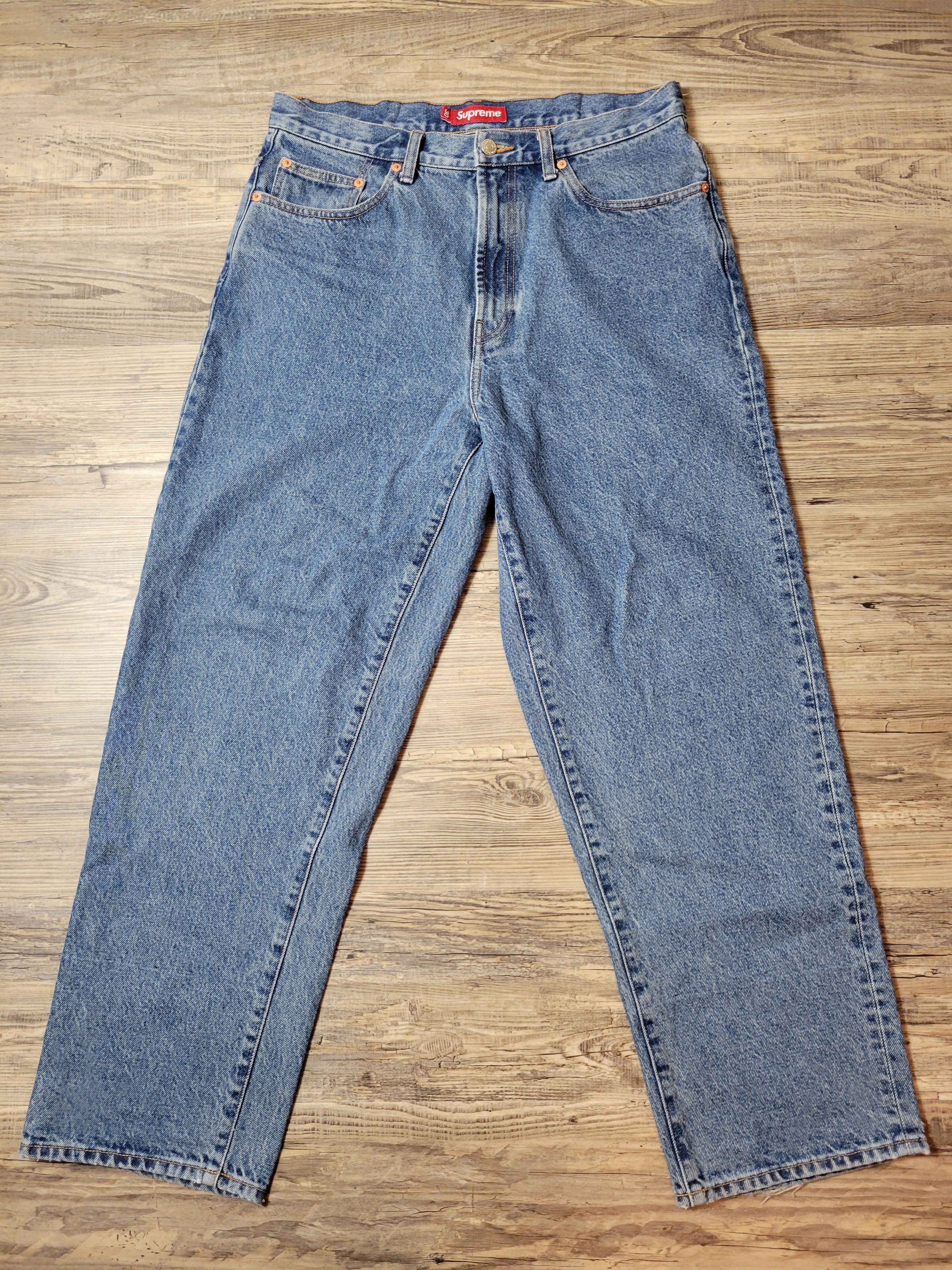 image of Supreme Baggy Jean in Washed Indigo, Men's (Size 30)