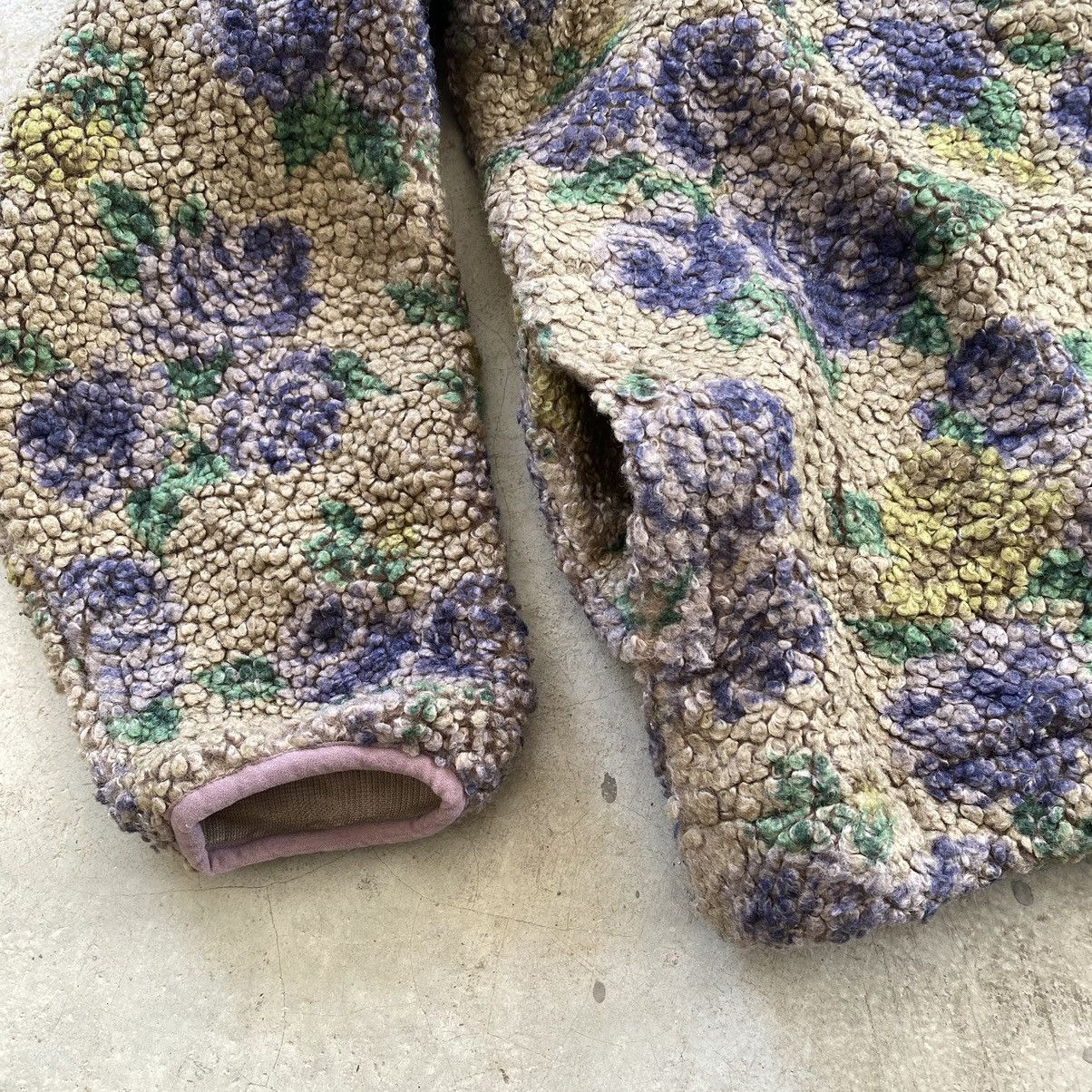 Japanese Brand JOUETIE Flower Multicolor Deep Pile Zipper Sweater Size US M / EU 48-50 / 2 - 6 Thumbnail