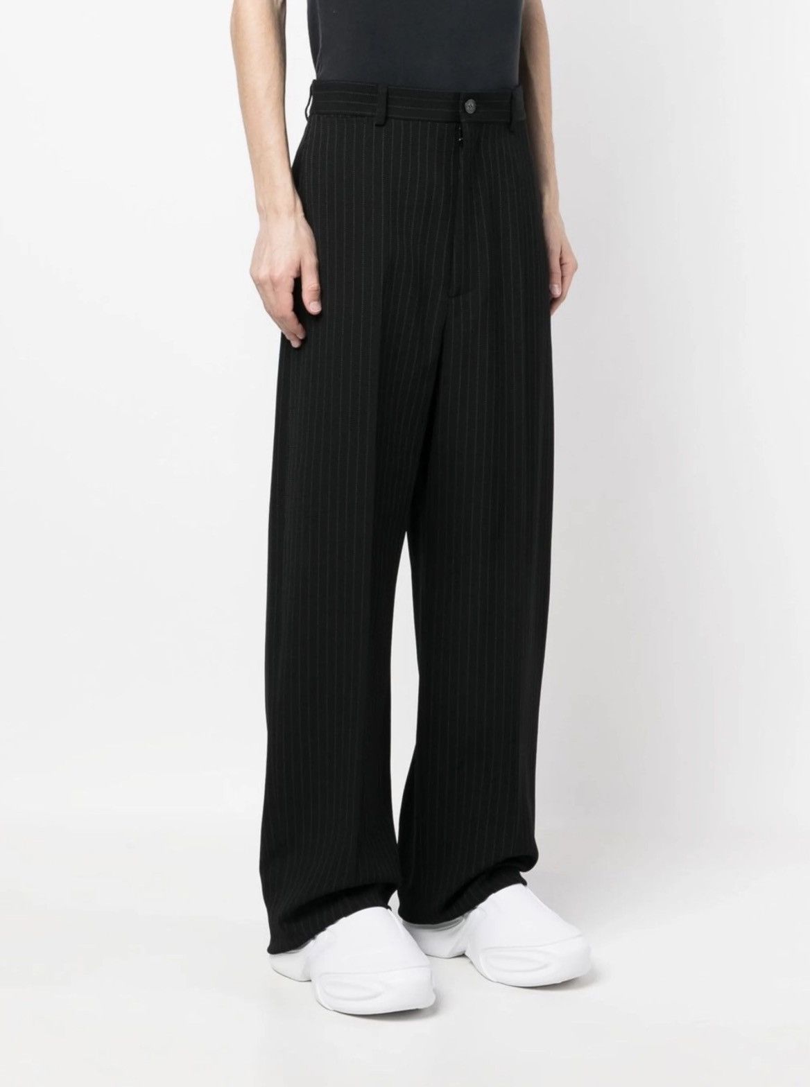 Balenciaga Balenciaga Garde-Robe Large Baggy Fit Black Pinstripe