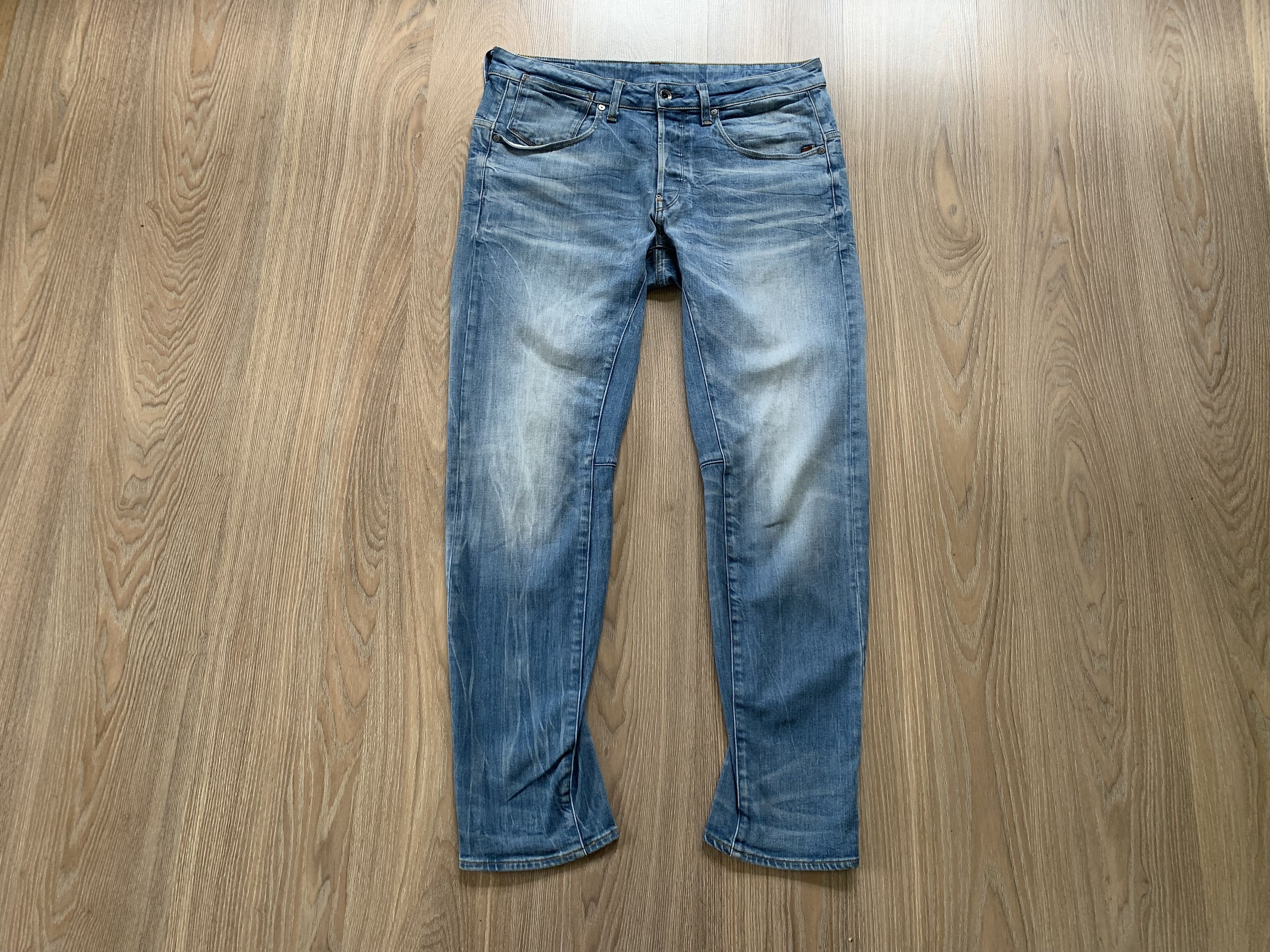 G-Star Mens G Star Raw A Crotch 3D Tapered Light Blue Jeans Size US 34 / EU 50 - 1 Thumbnail