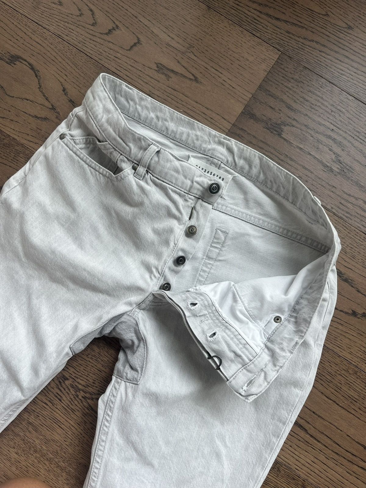 Maison Margiela Early Martin Margiela Line 10 Off White Denim Patched Jeans Size US 32 / EU 48 - 1 Thumbnail