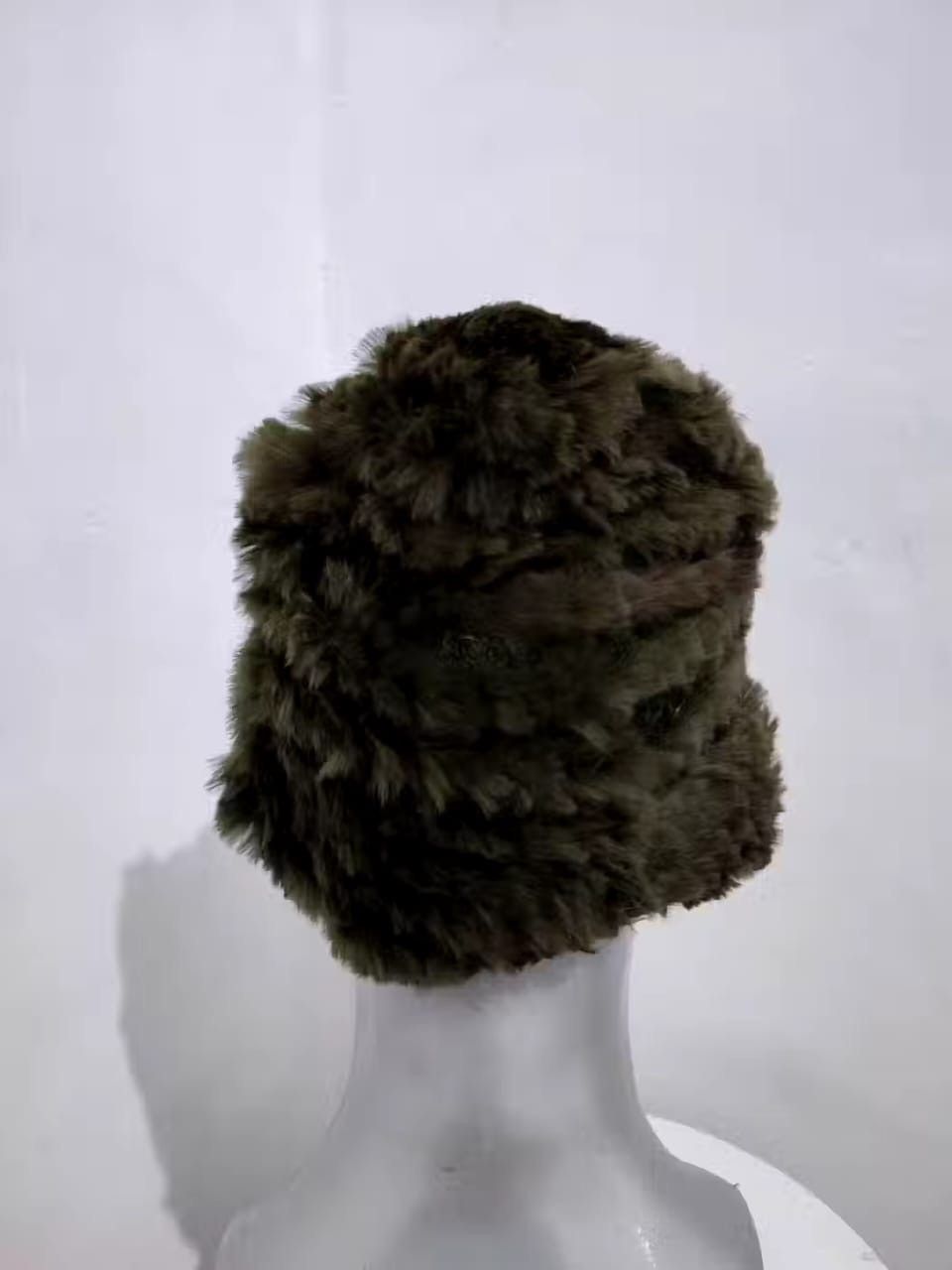 CA4LA CA4LA Olive Fur Rabbit beanie Hats Size ONE SIZE - 4 Thumbnail