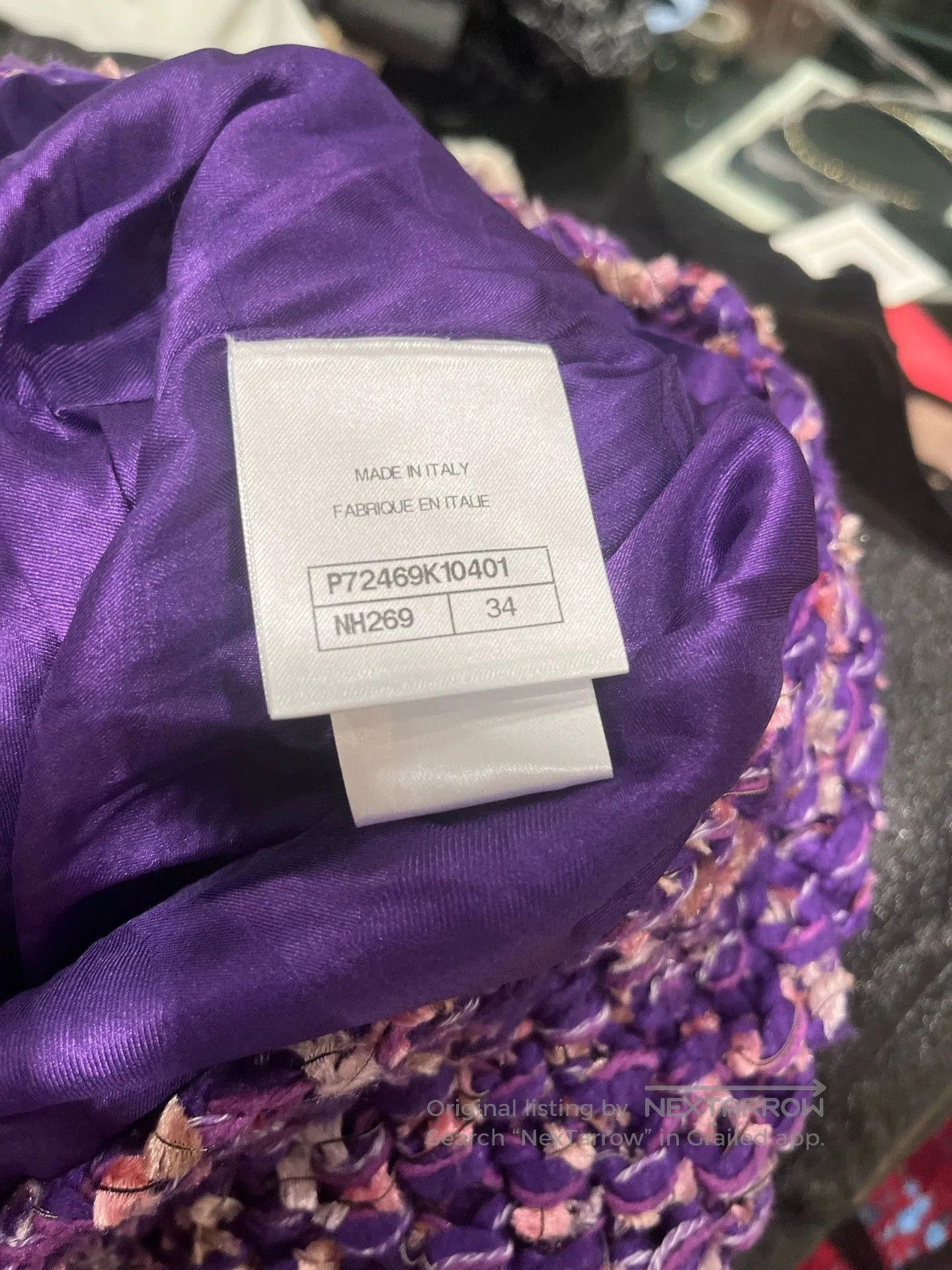 Chanel Chanel 22P Purple Woven Jacket FR34. Size US XS / EU 42 / 0 - 4 Thumbnail