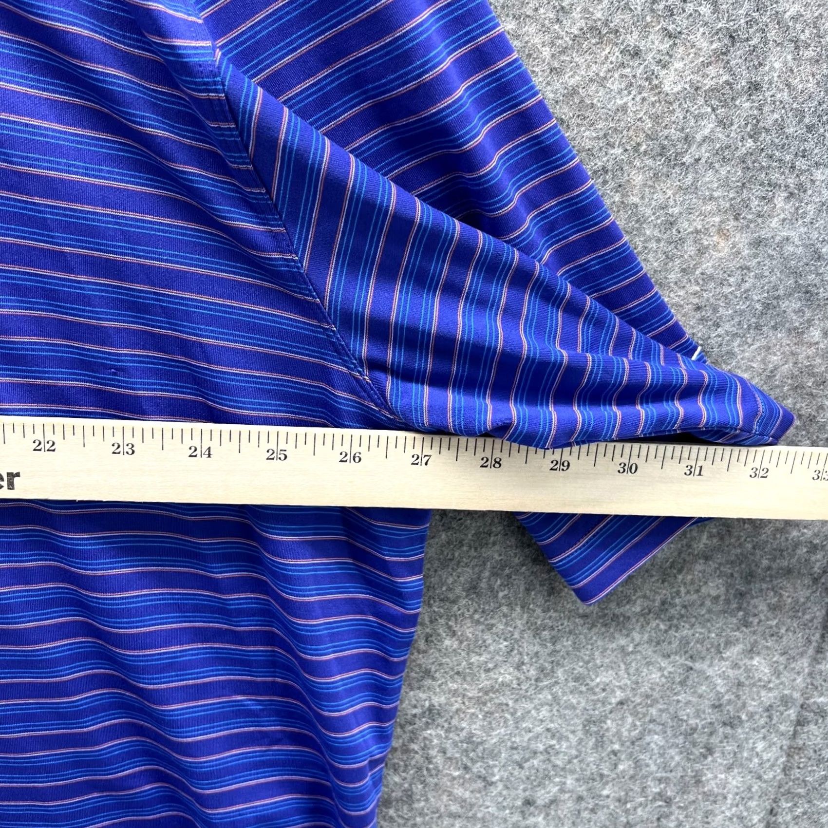 Nike VINTAGE Nike Polo Shirt Mens XXL Purple Striped Dri-Fit Golf Polyester Shaped Athletic Fit Shirt Sports Casual Size US XXL / EU 58 / 5 - 6 Thumbnail