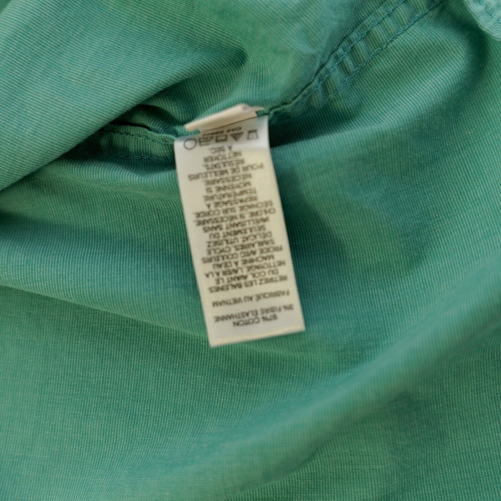 Express Express 1MX Fitted XL 17-17.5 Blue/Green Collared Dress Shir Size US XL / EU 56 / 4 - 13 Thumbnail