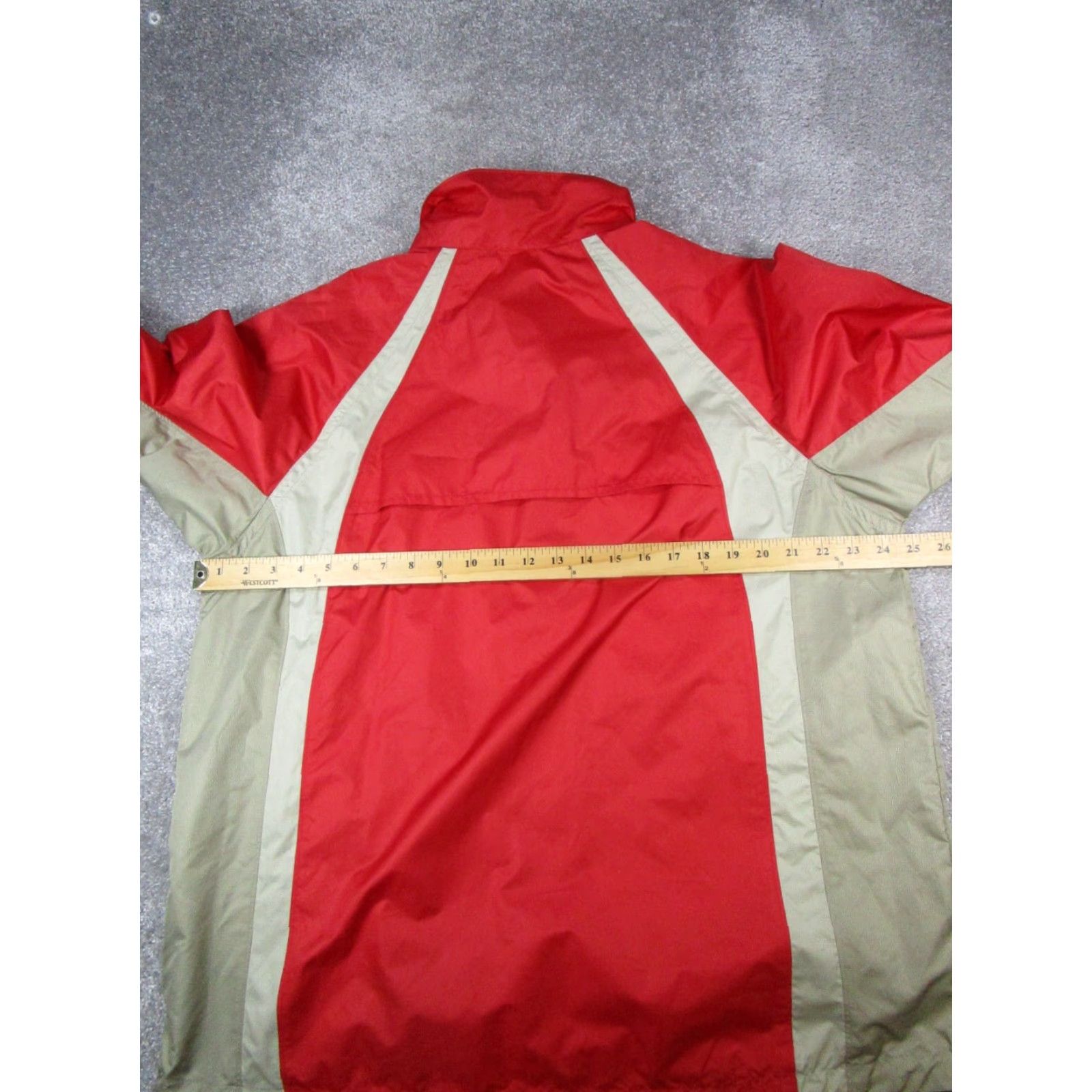 Vintage Columbia Jacket Mens Large Red Windbreaker Full Zip - Regular Fit, Polyester Shell, Stand-Up Collar, Travel, Casual, Workwear Size US L / EU 52-54 / 3 - 6 Thumbnail