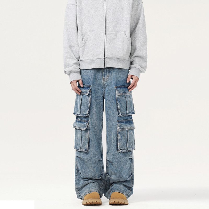 Japanese Brand × Vintage Vintage multi-pocket jeans men's wide leg casual pants Size US 32 / EU 48 - 3 Thumbnail