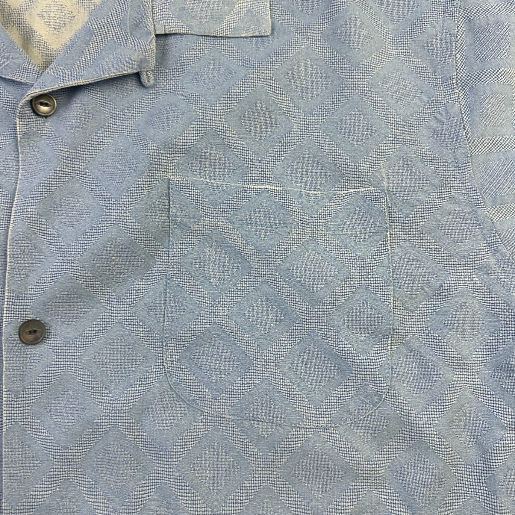 Tommy Bahama Tommy Bahama Shirt Mens 3XL Blue Silk Floral Camp Textured Size US XXL / EU 58 / 5 - 4 Thumbnail