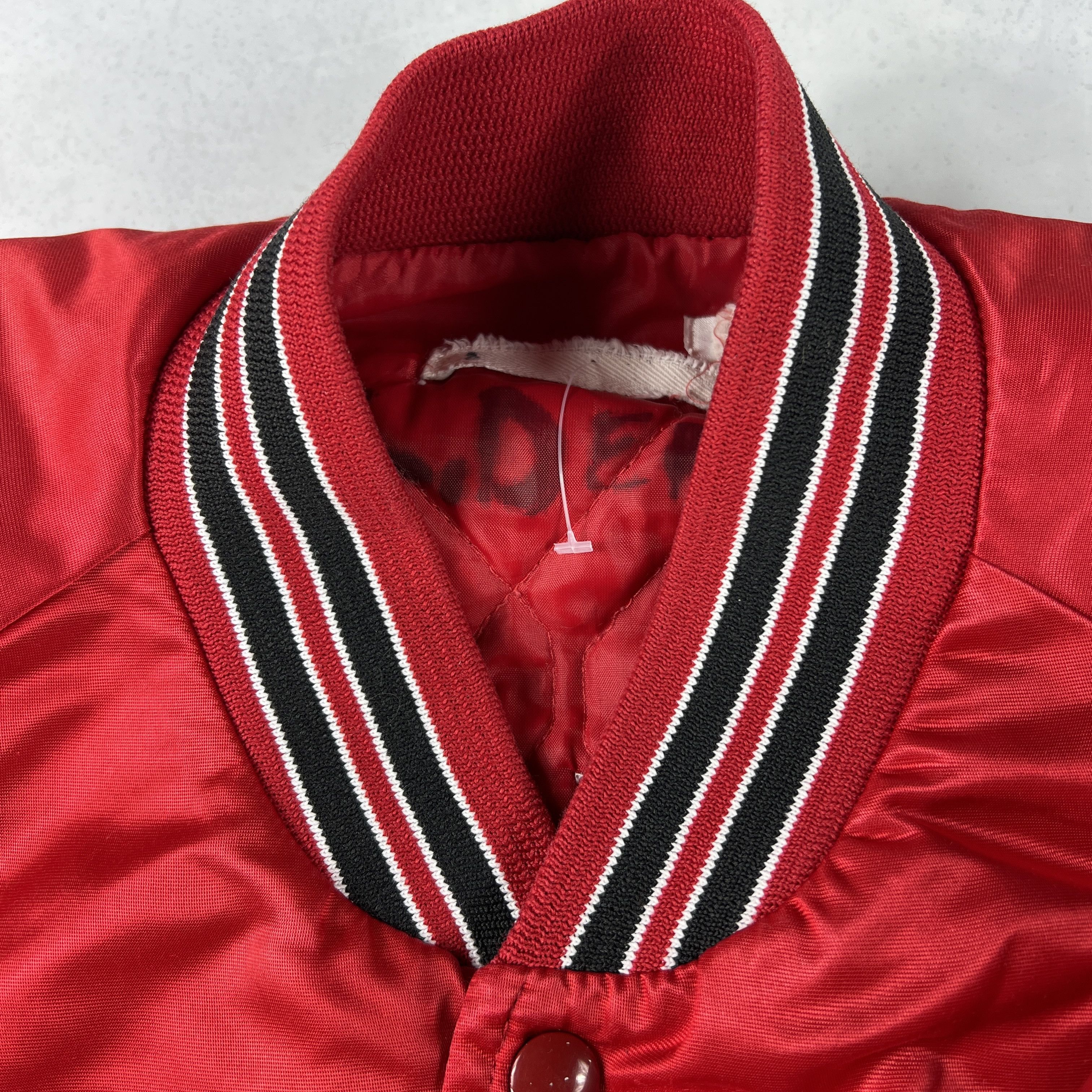 Chalk Line × NBA VTG 90s NBA Chicago Bulls Satin Jacket Snap Button Bomber Size US XL / EU 56 / 4 - 9 Thumbnail