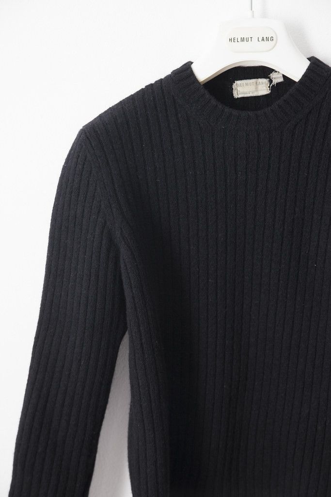 Helmut Lang AW99 black wool sweater Size XS / US 0-2 / IT 36-38 - 3 Thumbnail