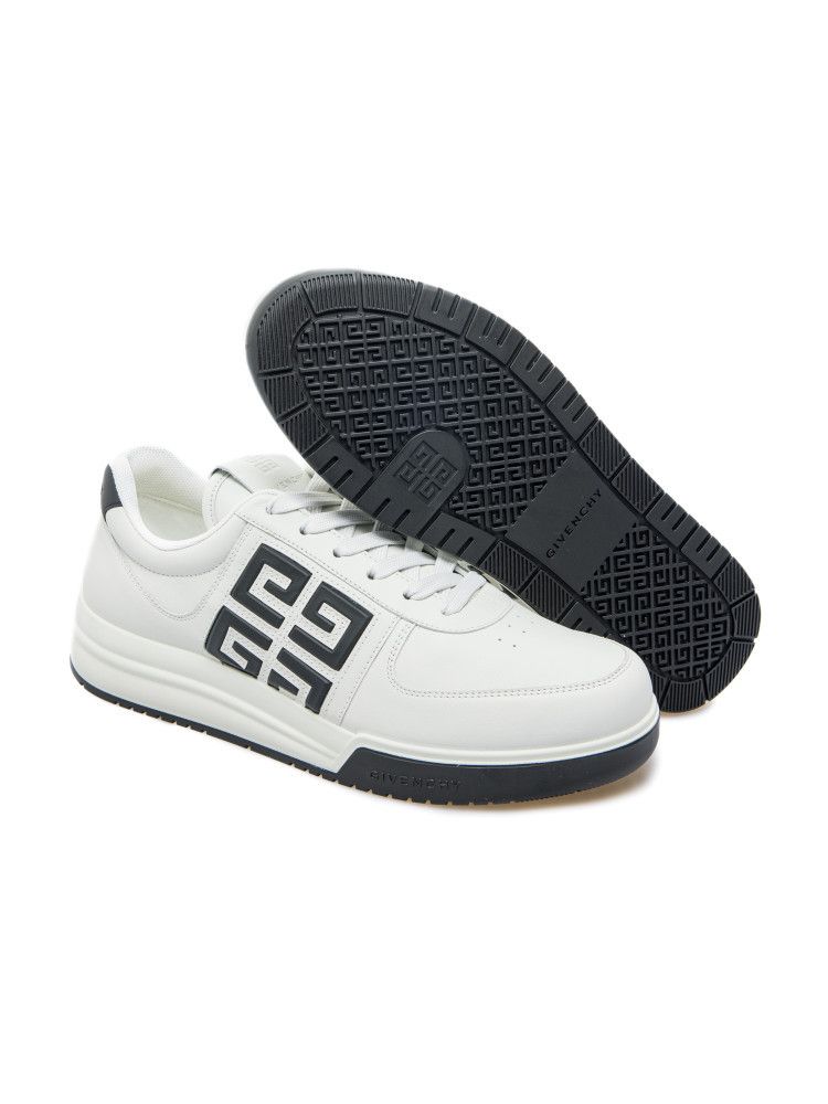 Givenchy o1srvl11e1224 Contrasting Logo Leather Sneakers in White Size US 8 / EU 41 - 3 Thumbnail