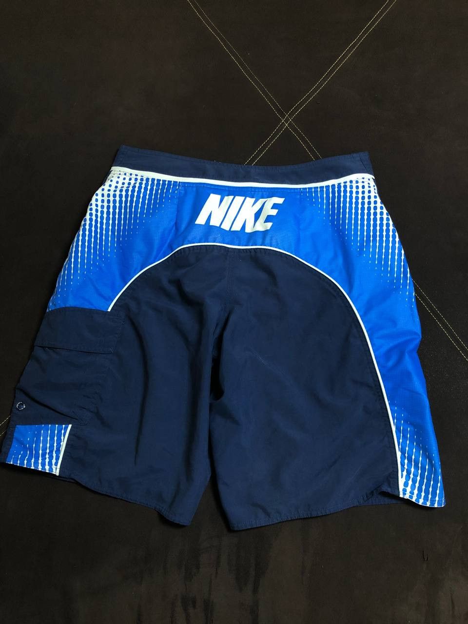 Nike NIKE Y2K Swim Trunks Navy Blue Spell Out Logo Board Shorts Size US 32 / EU 48 - 1 Thumbnail