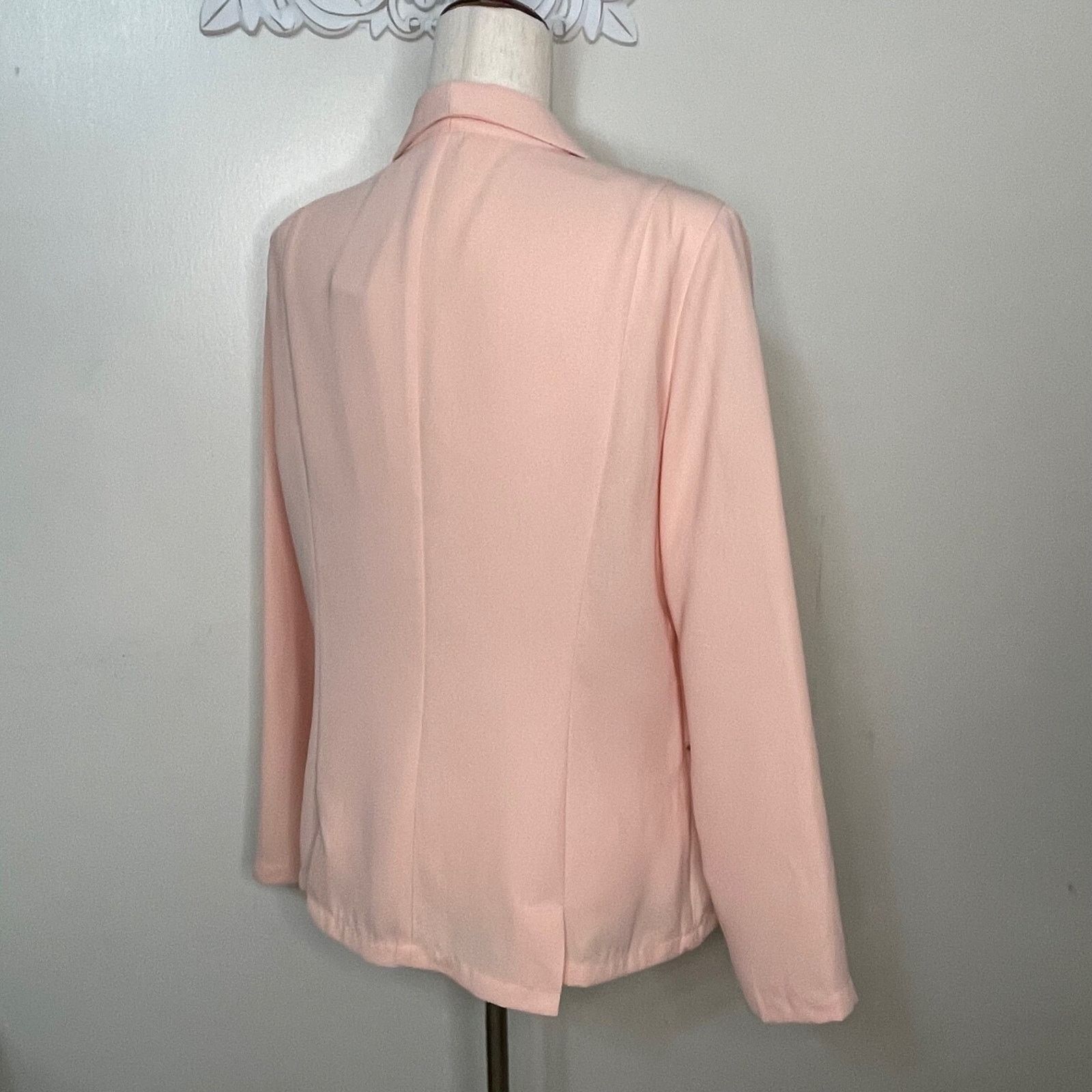 Other JUSTFAB Women's XL Blazer Jacket Open Front Blush PINK Size XL / US 12-14 / IT 48-50 - 9 Thumbnail