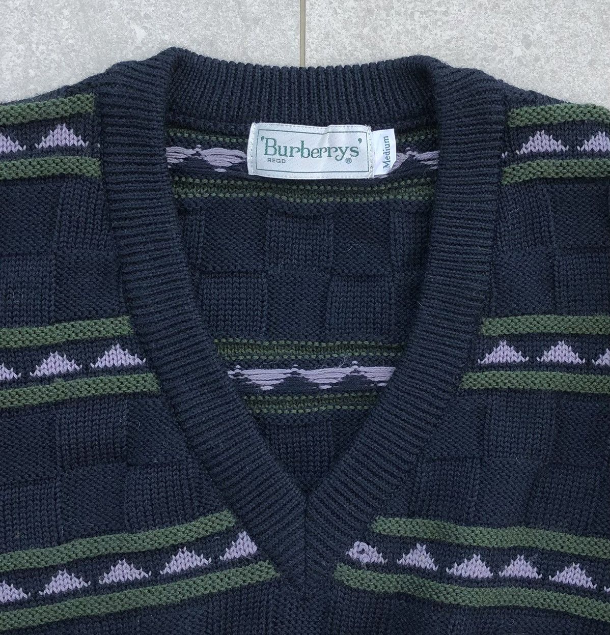Burberry Vintage Burberrys Sport Wool Knitted Logo Patch Sweatshirts Size US M / EU 48-50 / 2 - 11 Thumbnail