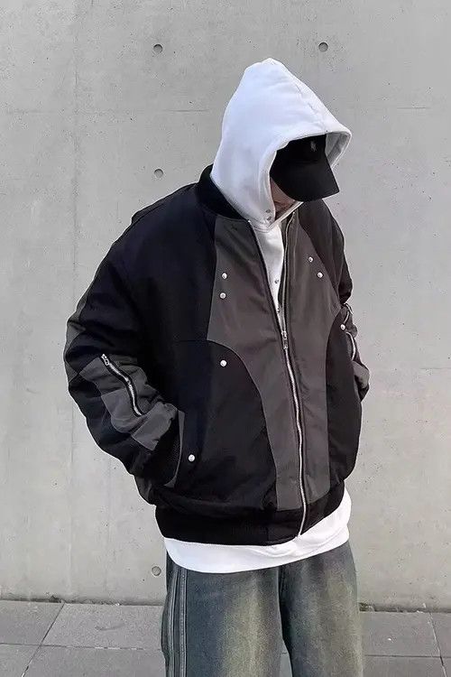 Other Kawashima x Mint Black Patchwork Bomber Jacket Size US M / EU 48-50 / 2 - 8 Thumbnail