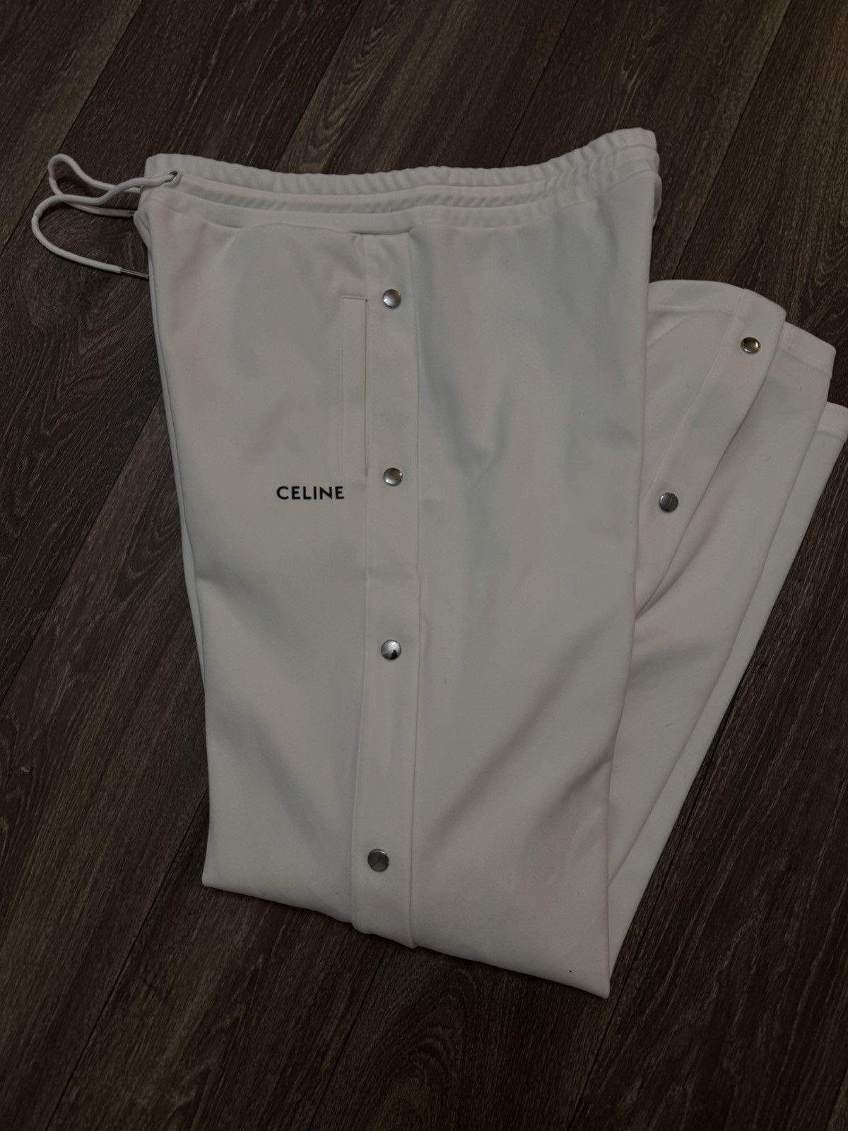 Celine Logo tracksuit pants in double face jersey