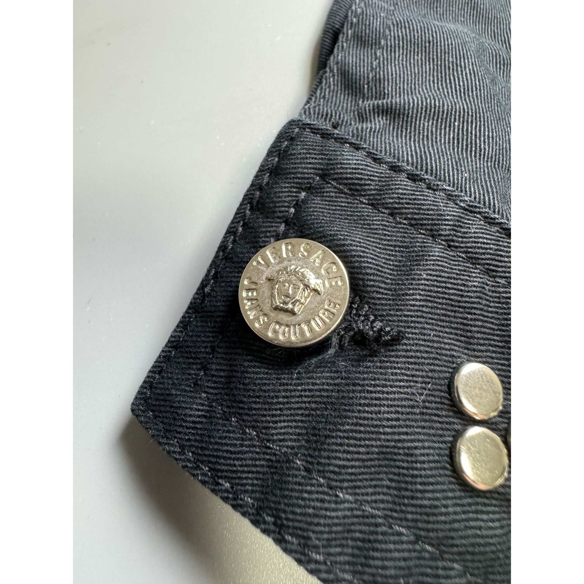 Versace Jeans Couture Versace Jeans Couture Y2K Studded Cotton Jacket (Y1110) Size M / US 6-8 / IT 42-44 - 4 Thumbnail