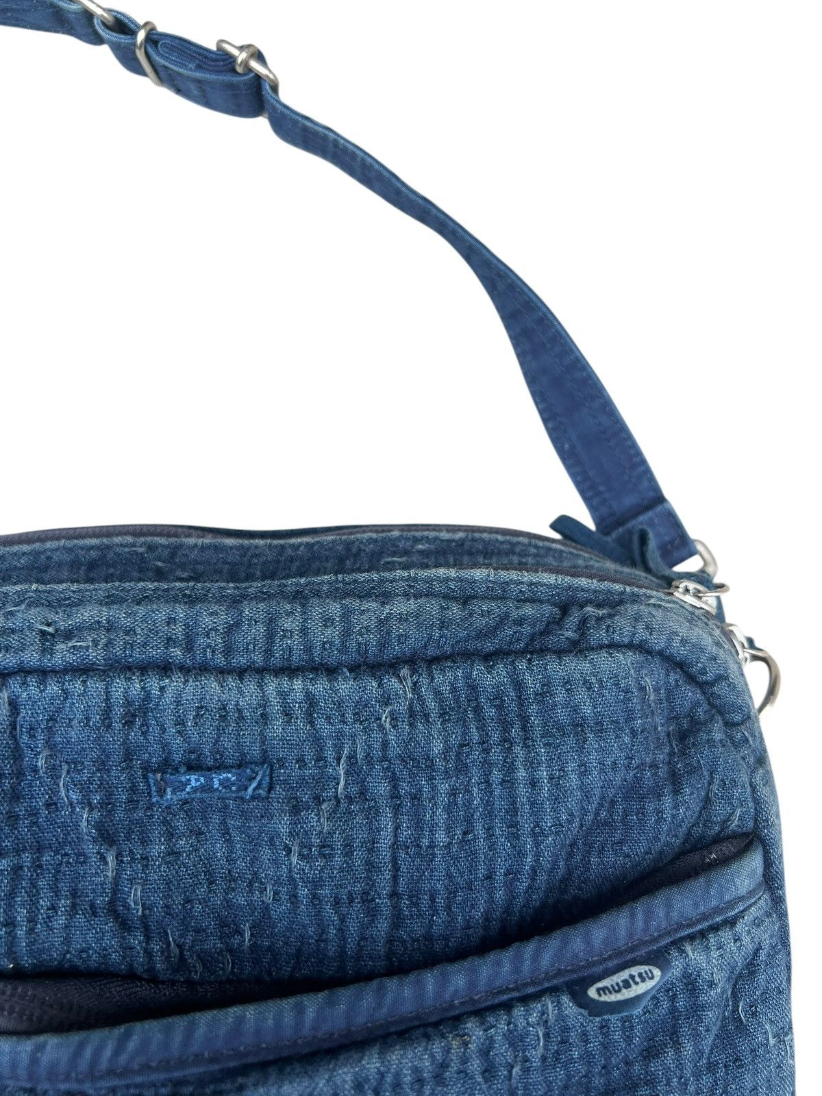 Porter Classic Porter Classic X Muatsu Fade Indigo Newton Sashiko Sling Bag Size ONE SIZE - 8 Thumbnail