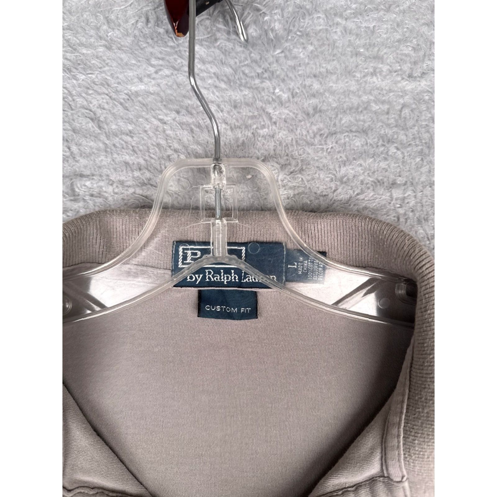 Ralph Lauren VINTAGE Ralph Lauren Polo Shirt Men Large Gray 100% Cotton Custom Fit Short Sleeve 40 Chest Logo Embroidered Size US L / EU 52-54 / 3 - 7 Thumbnail