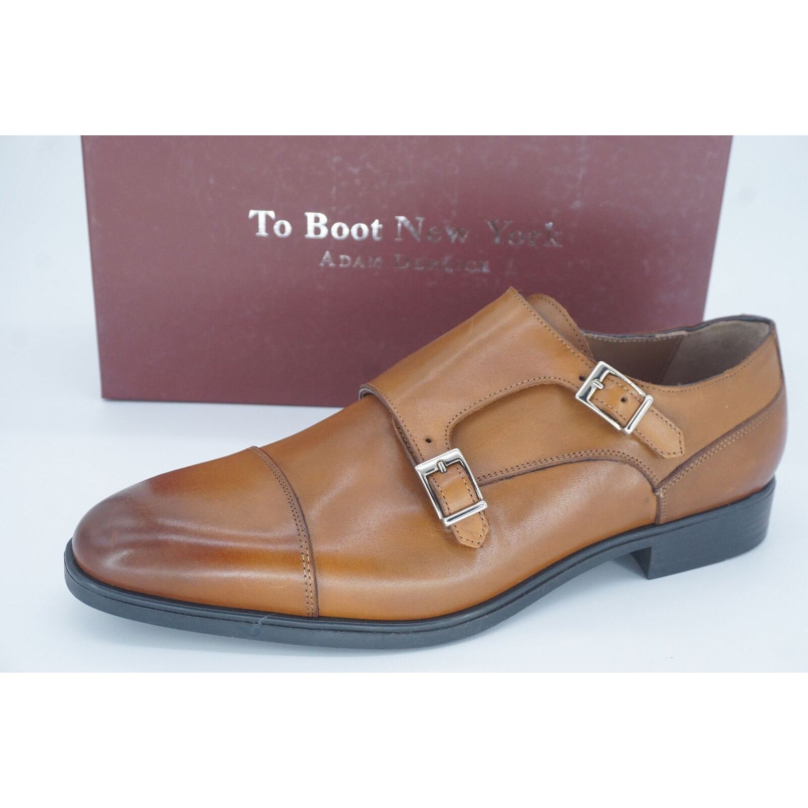 Men\'s Classic Brown Double Monk Strap Oxfords by Too Boot New York To Boot New York Shoes Mens 10 Oxfords Double Monk Strap  main image 4