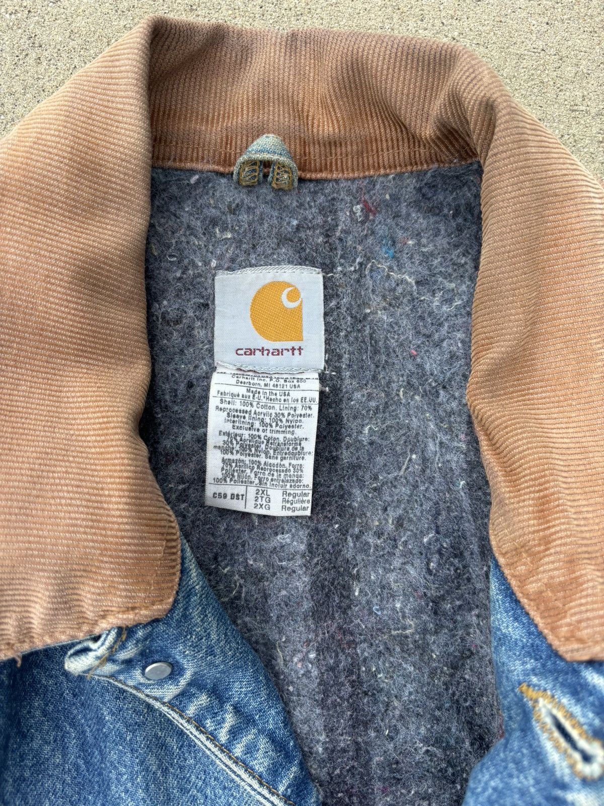 Carhartt × Japanese Brand × Vintage Vintage Carhartt Fleece lined Denim Jacket Size US XXL / EU 58 / 5 - 3 Thumbnail