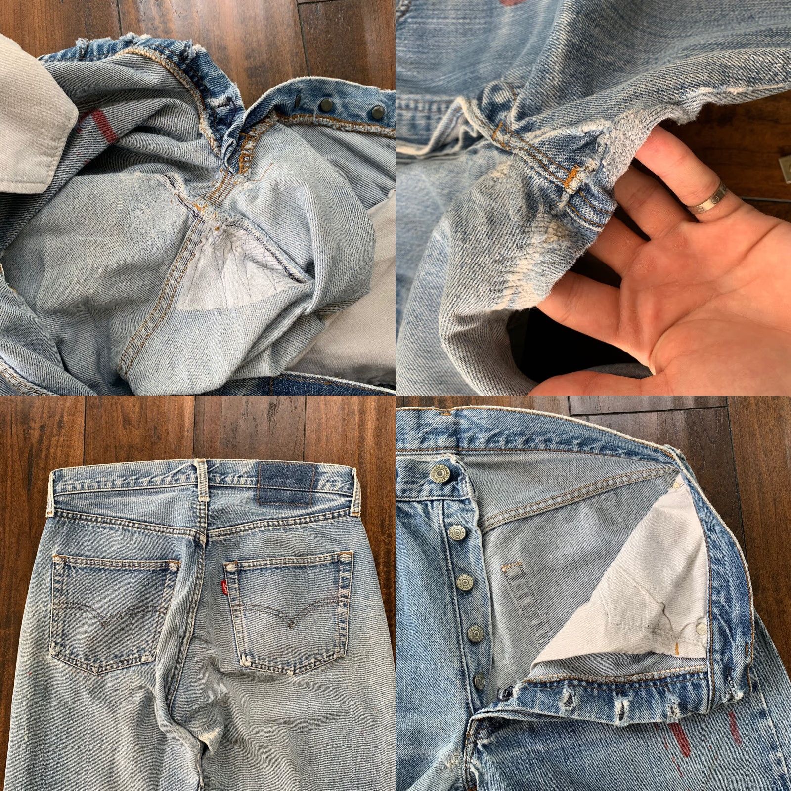 Levi's VINTAGE Levi's 501 XX Jeans Men's Straight Fit Denim 80s Redline USA 30x27, Distressed Classic, Cotton, Blue Size US 30 / EU 46 - 8 Thumbnail