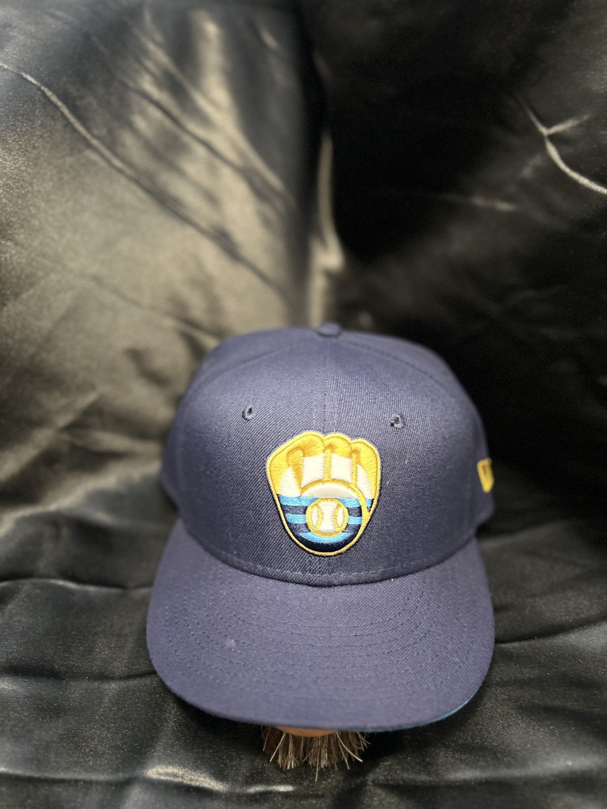 MLB Milwaukee Brewers Fitted Hat Size 26 - 1 Thumbnail