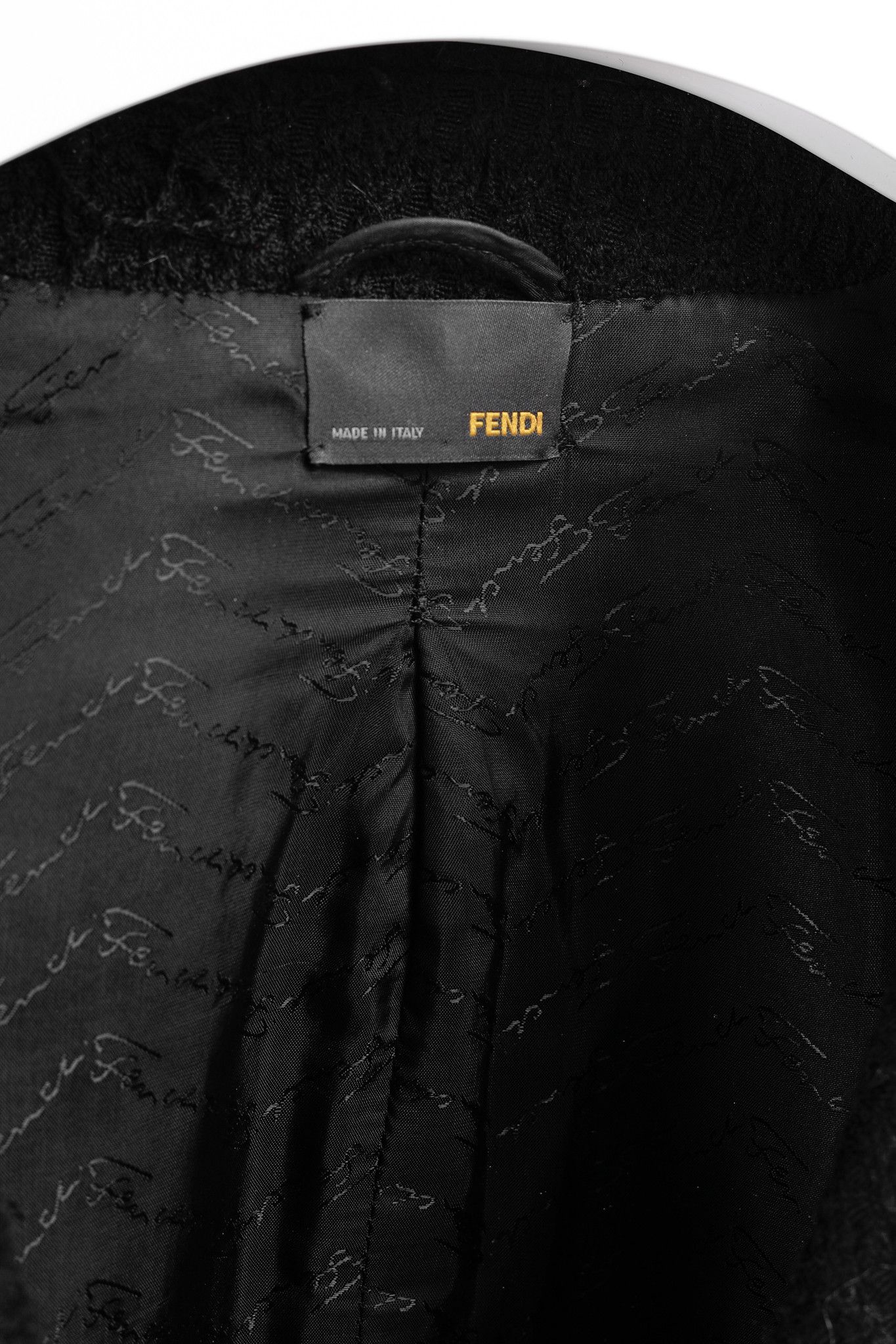 Fendi Fendi Vintage Shawl Collar Blazer in Black Textured Wool Size M / US 6-8 / IT 42-44 - 4 Thumbnail