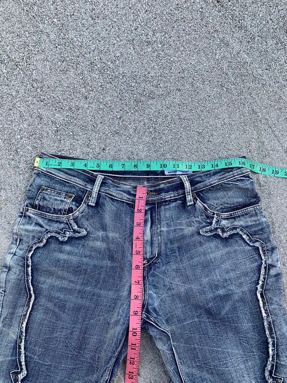 semanticdesign 💥Flared💥Semantic Design Nice Design Jeans Pants Size US 33 - 4 Thumbnail