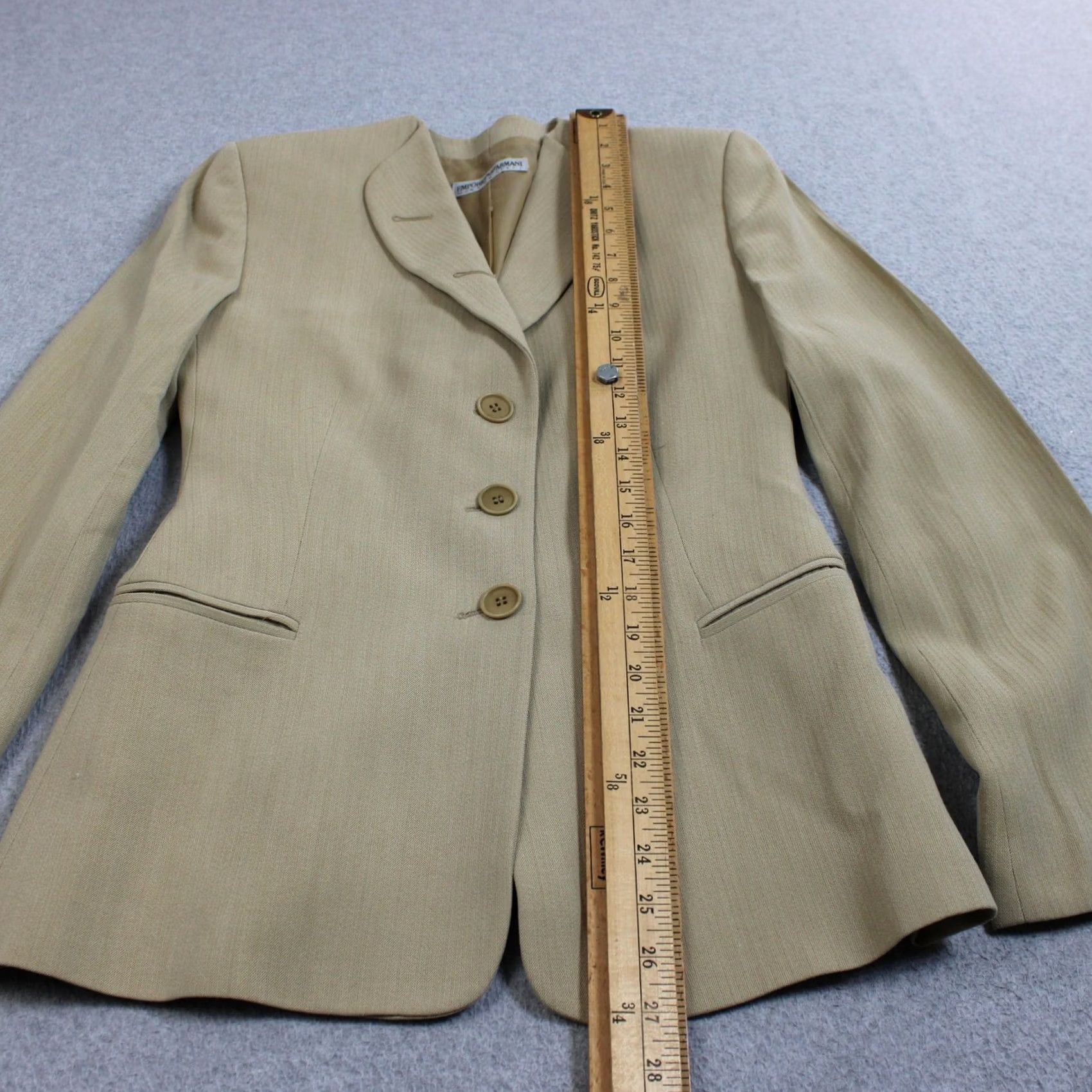 Emporio Armani Emporio Armani Jacket Womens 42 Beige Vintag Blazer Women Wool Blend Italy Quiet Luxury Size M / US 6-8 / IT 42-44 - 6 Thumbnail