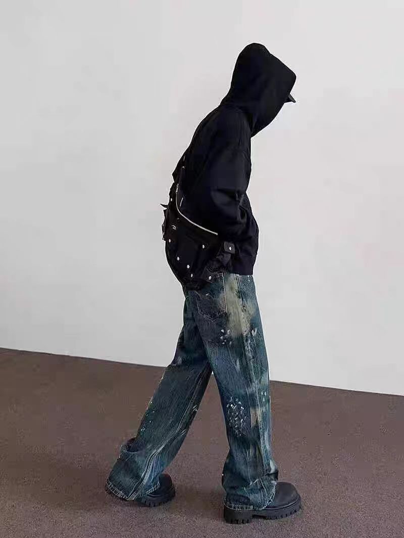 Japanese Brand × Jean Washed vintage airbrushed straight leg jeans Size US 30 / EU 46 - 5 Thumbnail