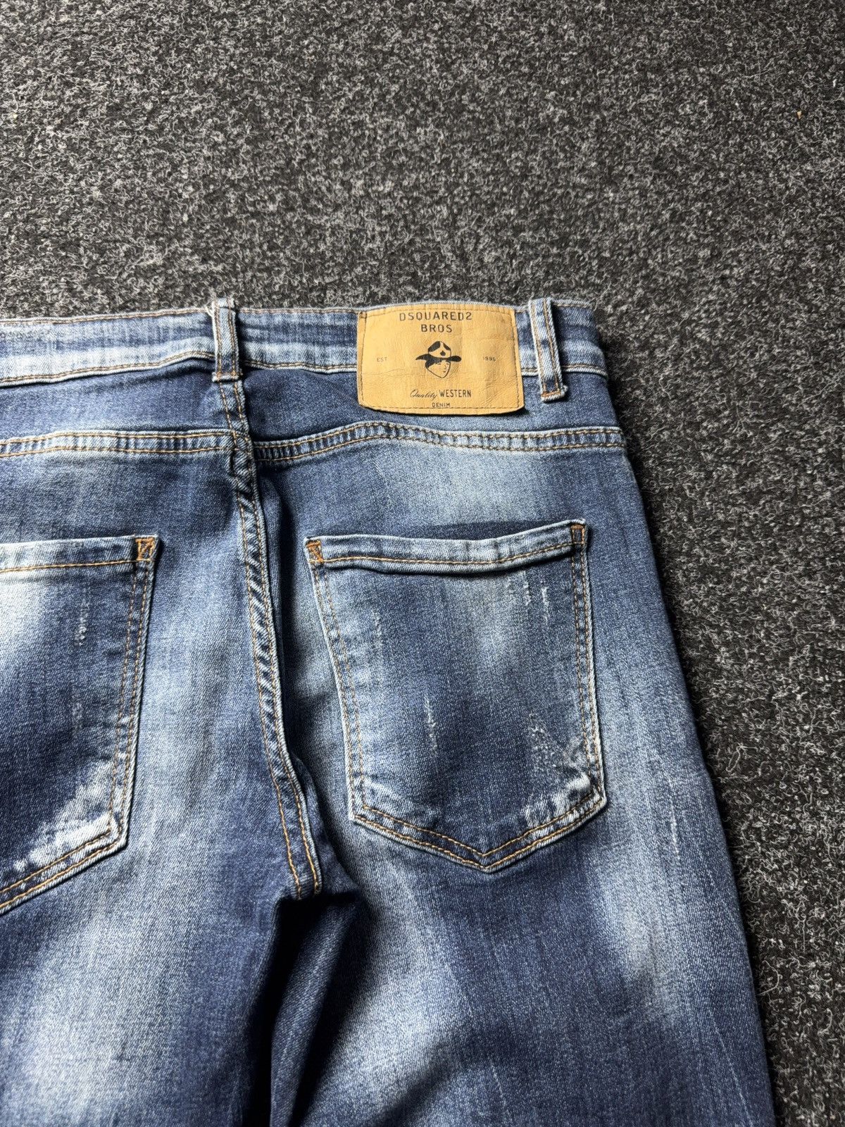 Dsquared2 Luxury Dsquared2 Bros Western Distressed Paint Skinny Jeans Size US 30 / EU 46 - 15 Thumbnail