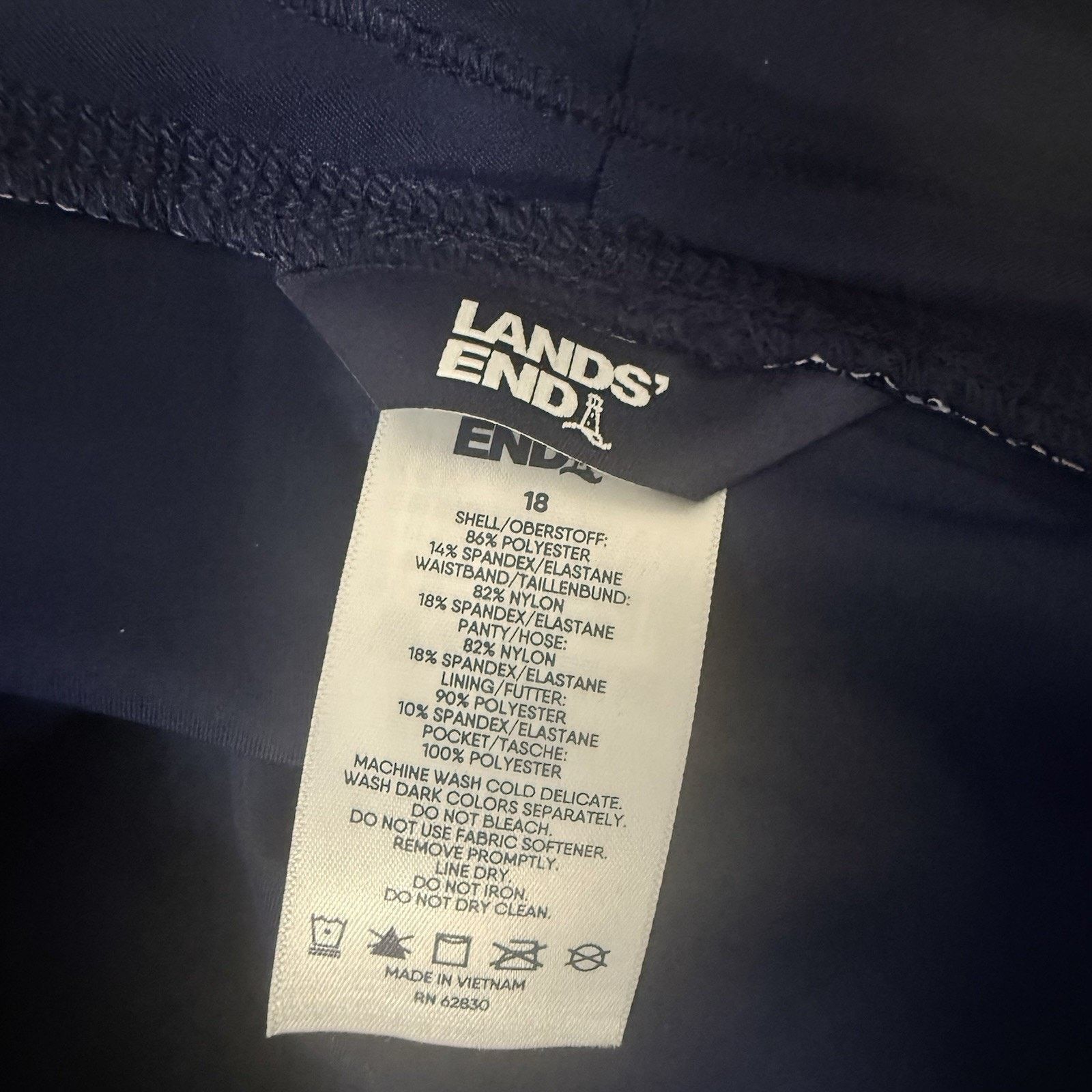 Lands' End Lands End Women’s 5” Board Shorts With Panty Paisley Blue Size XXL / US 16-18 / IT 52-54 - 5 Thumbnail