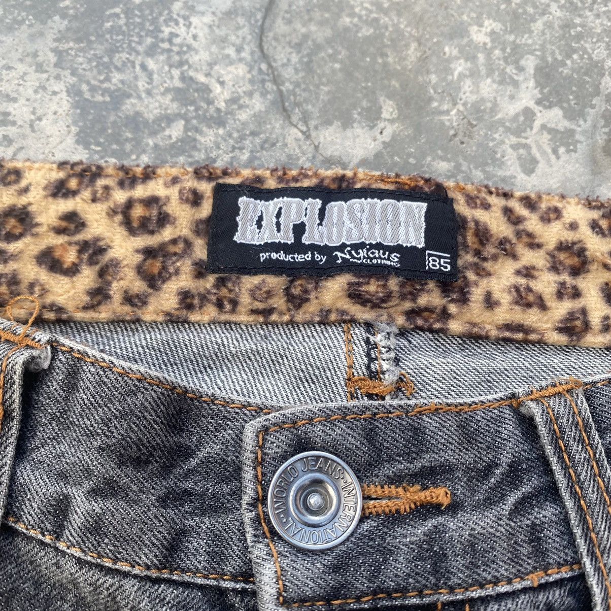If Six Was Nine 🔥NYLAUS EXPLOSION🔥Leopard Double Waist Jeans Size US 33 - 11 Thumbnail