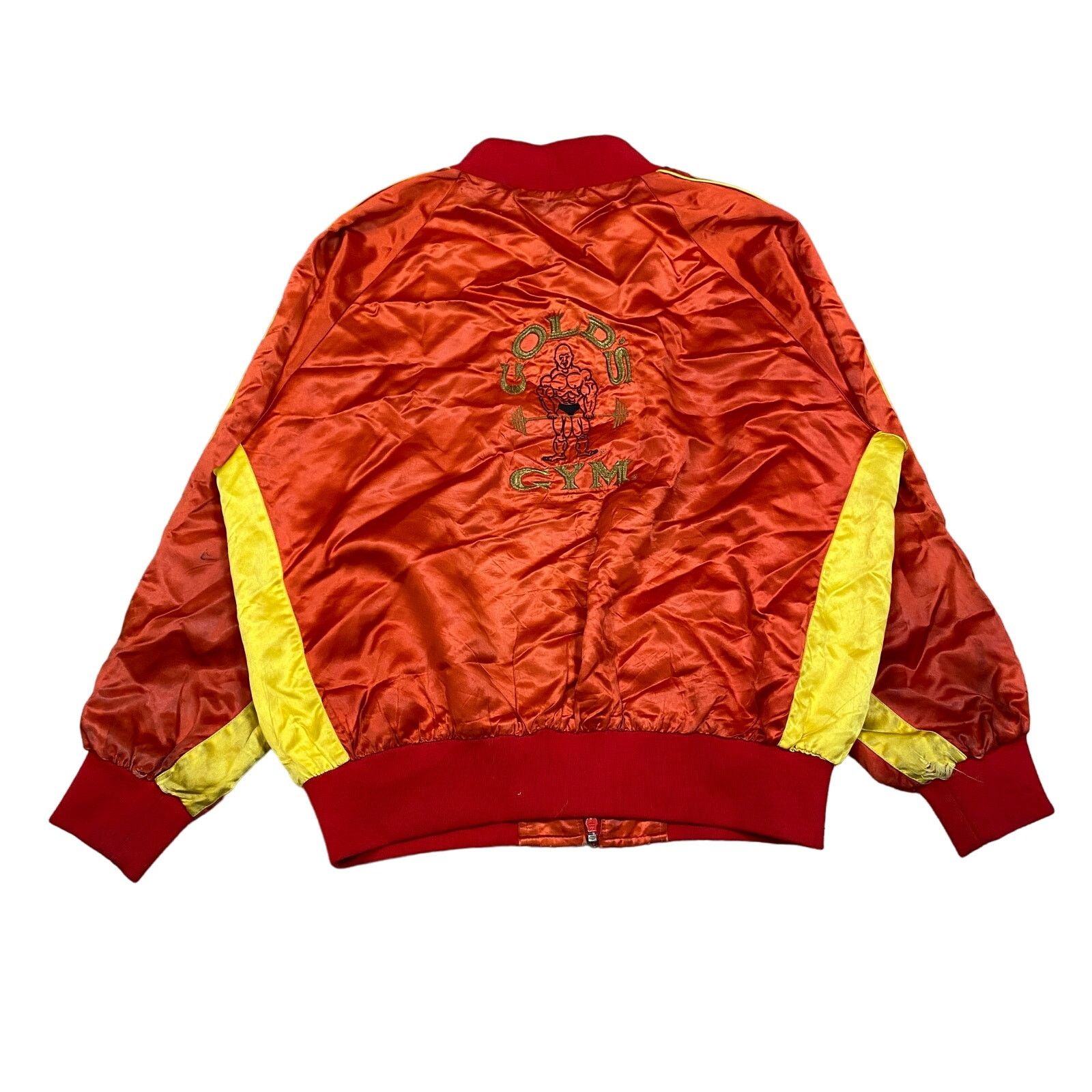 Vintage Rare VTG 70s 80s Golds Gym Satin Bomber 3XL Bodybuilding Size US XXL / EU 58 / 5 - 1 Thumbnail