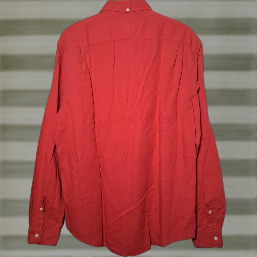 Lands' End VINTAGE Lands' End Canvas Shirt Men L Long Sleeve Red Linen Blend Button-Up Collar Spread Pockets Casual Business Womens? Size US L / EU 52-54 / 3 - 1 Thumbnail