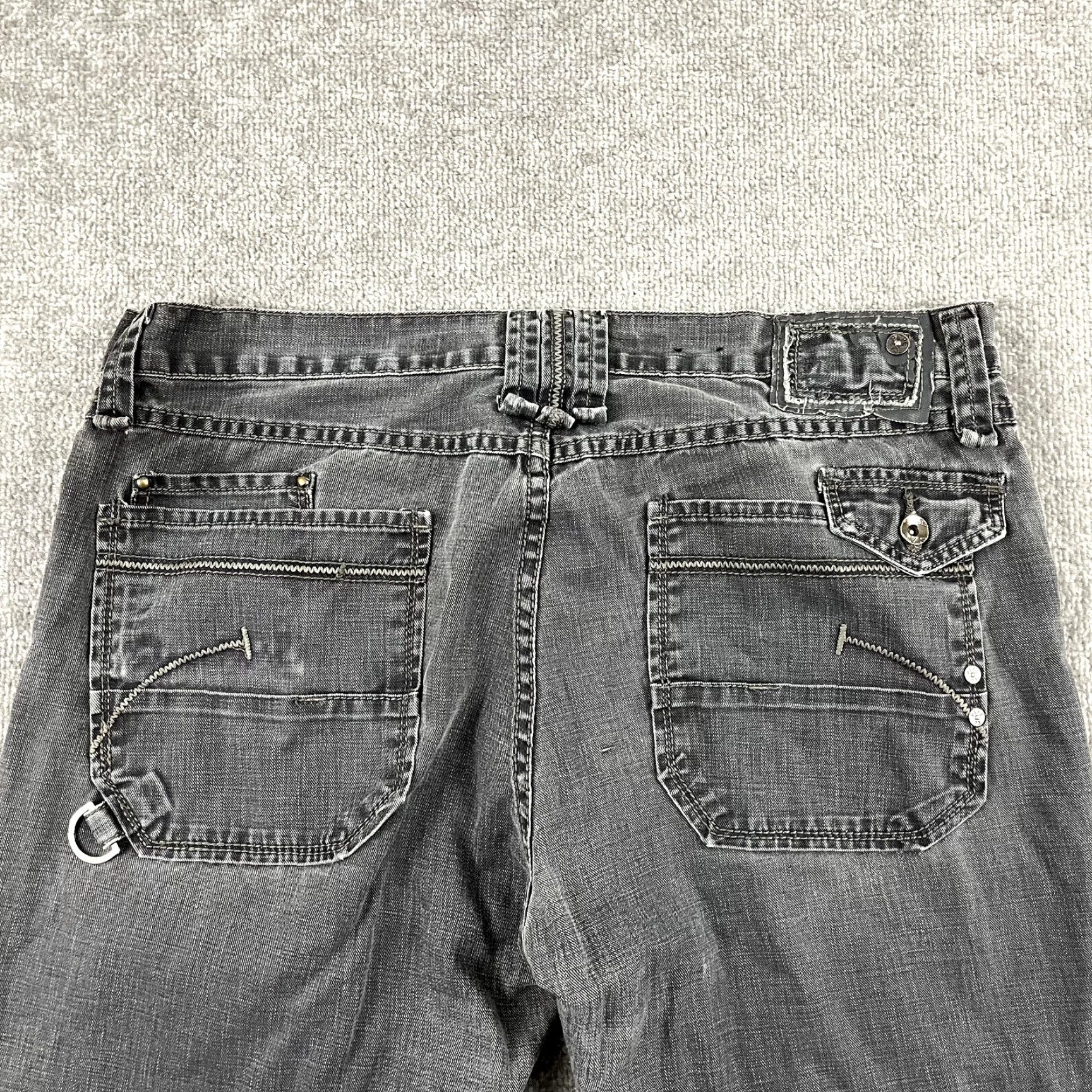 Pepe Jeans PEPE Jeans Mens Jeans 40 x 32 Gray Denim Carpenter Cargo Hip Hop Grunge Skater Rap Y2K Mens Size US 40 / EU 56 - 3 Thumbnail