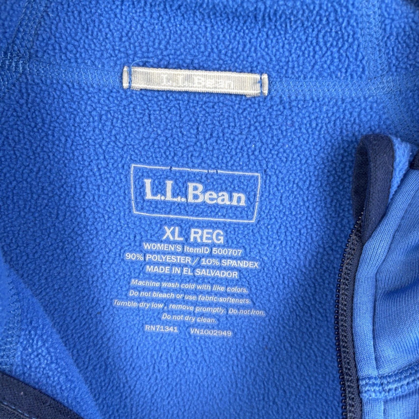 Vintage L.L.Bean Jacket Womens XL Blue Full Zip Hoodie Zip Pocket Running Gym Yoga Size XL / US 12-14 / IT 48-50 - 4 Thumbnail