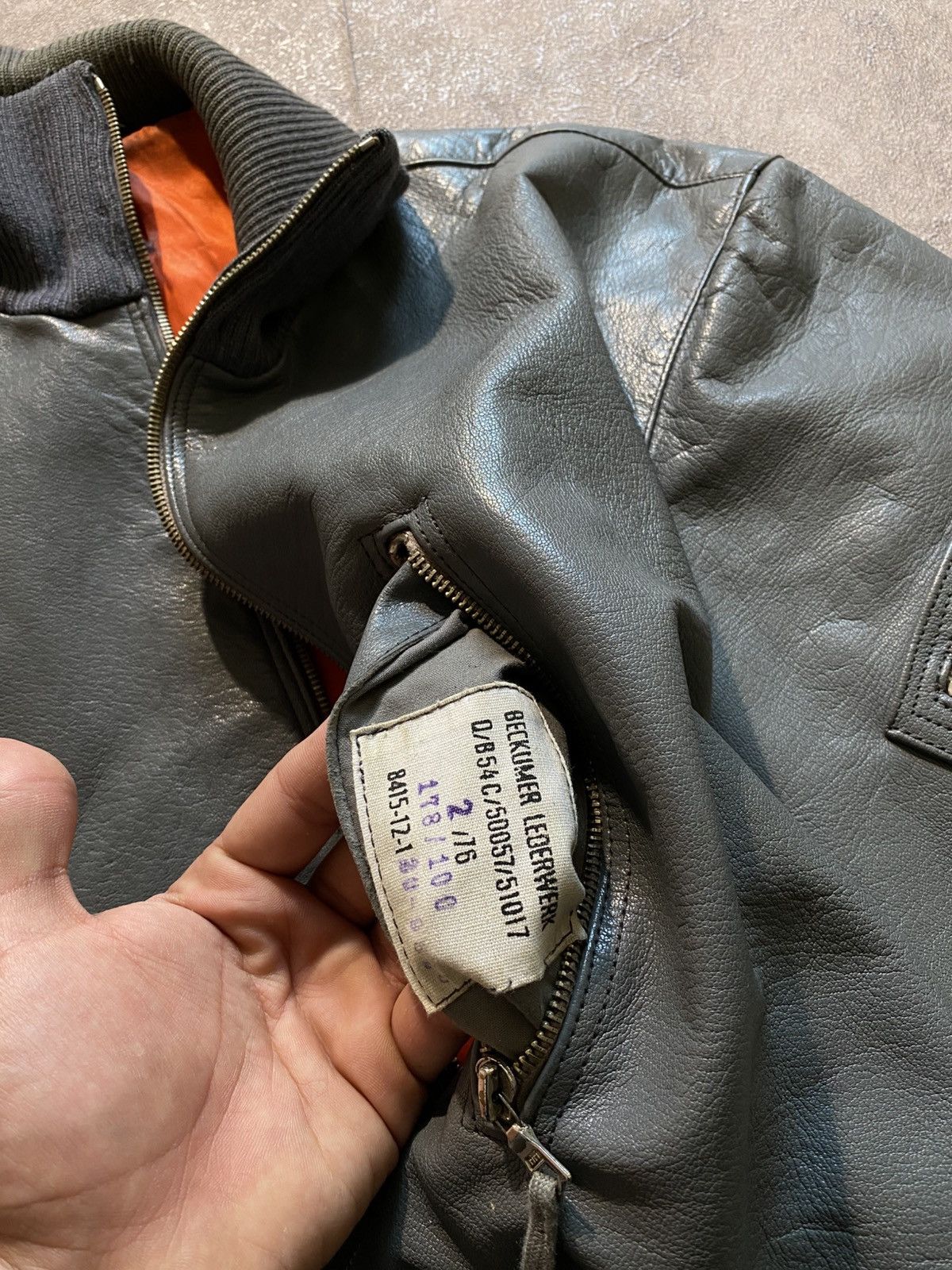 Vintage 1976 Rare Made In Germany Leather Bomber Size US M / EU 48-50 / 2 - 8 Thumbnail