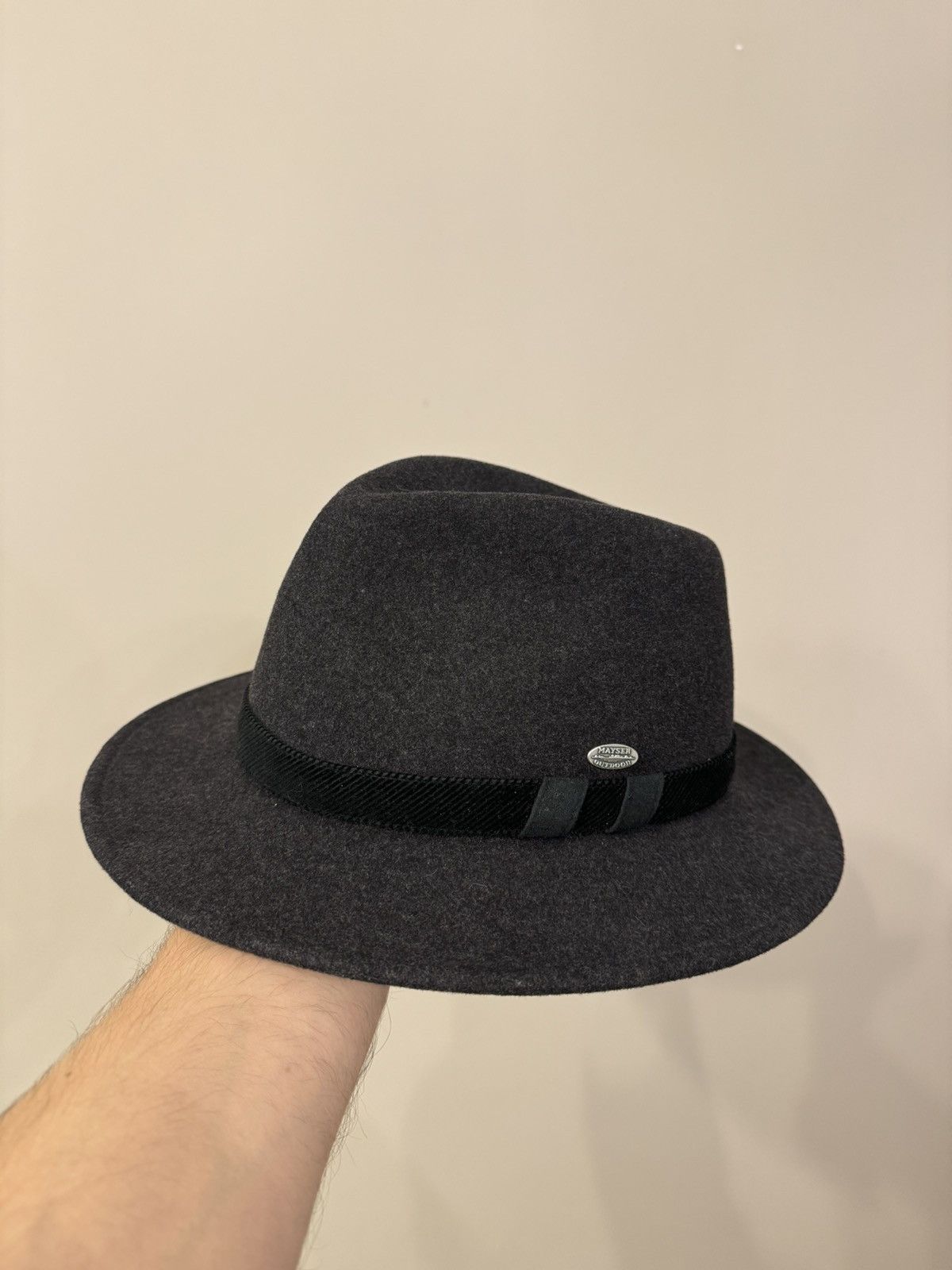 Vintage Mayser grey wool hat classic casual vintage Size ONE SIZE - 2 Thumbnail