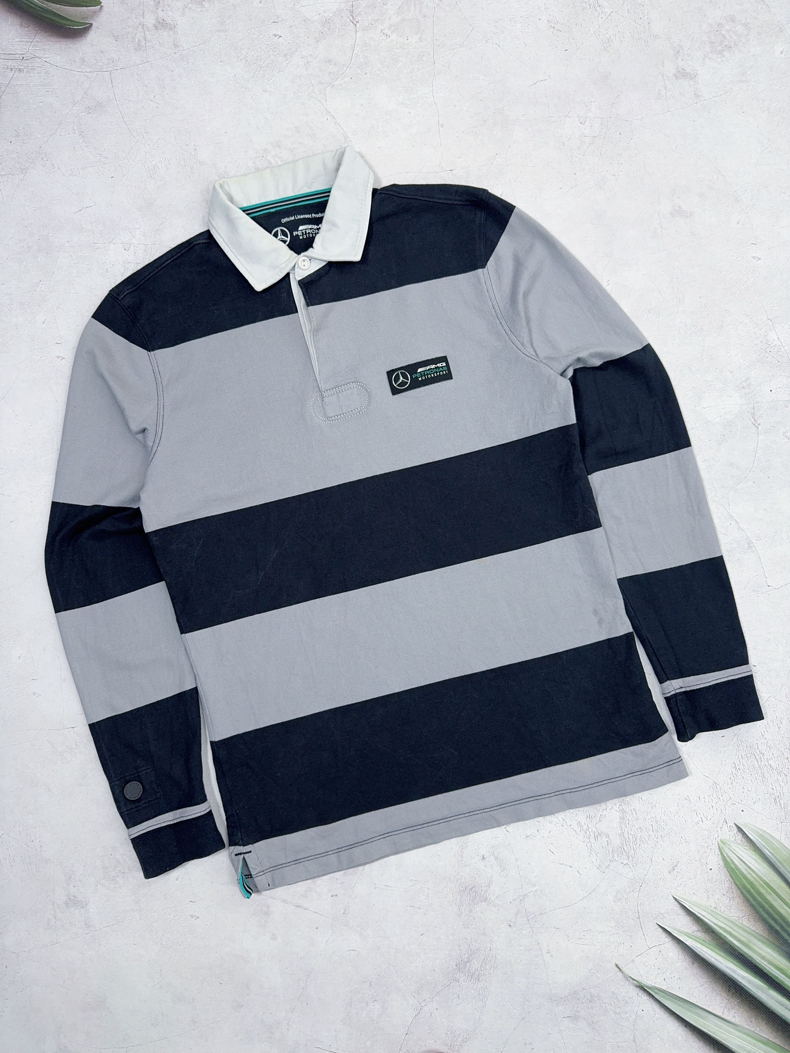 Formula 1 × Mercedes-Benz Mercedes AMG Petronas Rugby Shirt Formula1 Team 2020 Striped Size US S / EU 44-46 / 1 - 3 Thumbnail