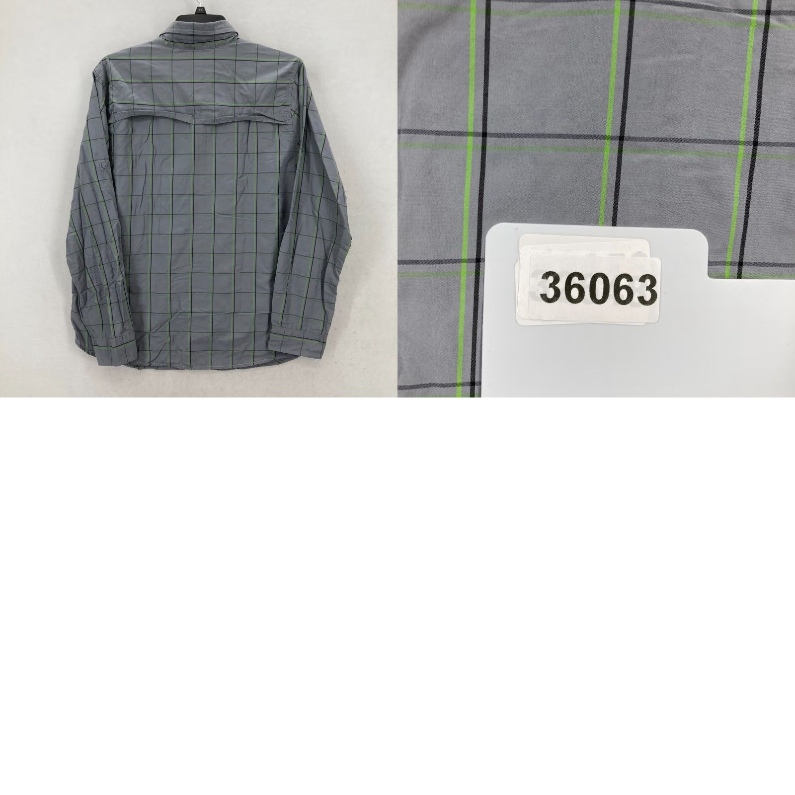 The North Face The North Face Mens XL Vented Fishing Shirt Gray Plaid Nylon Outdoors Camp Button-Up Short Sleeve? Size US XL / EU 56 / 4 - 9 Thumbnail