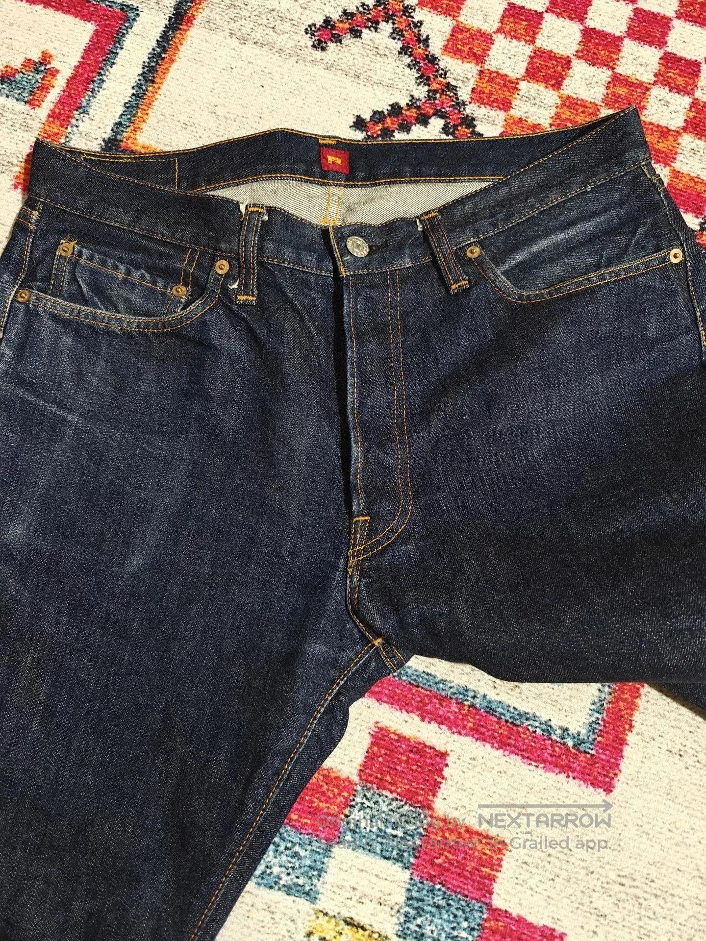RESOLUTE RESOLUTE 710 Retro Slim Straight Raw Jeans. Size US 36 / EU 52 - 3 Thumbnail
