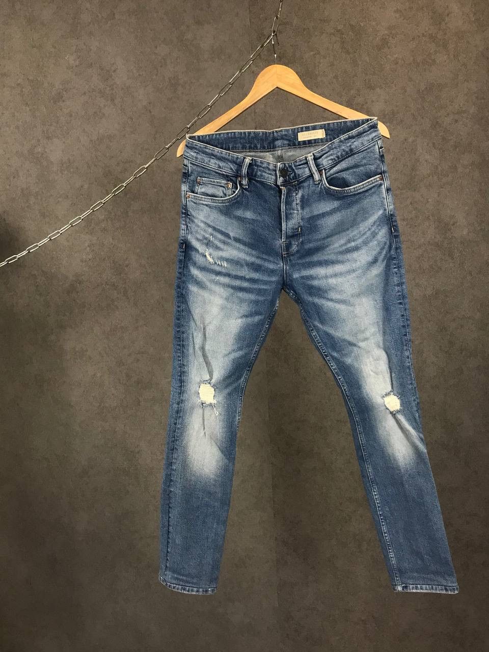 Allsaints Allsaints Cigarette designer distressed denim jeans Size US 32 / EU 48 - 1 Thumbnail